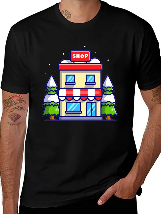 Shop Building In Winter Essential Cotton Tee For Daily Outfits – Unisex Style