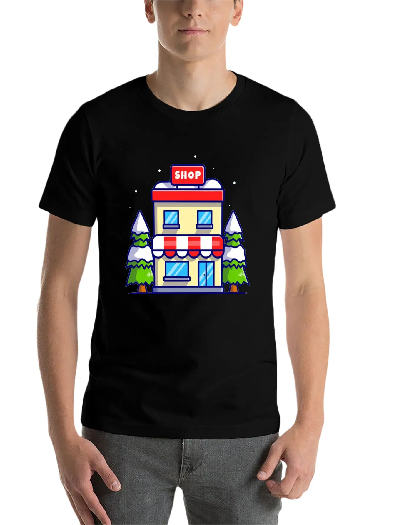 Shop Building In Winter Essential Cotton Tee For Daily Outfits – Unisex Style
