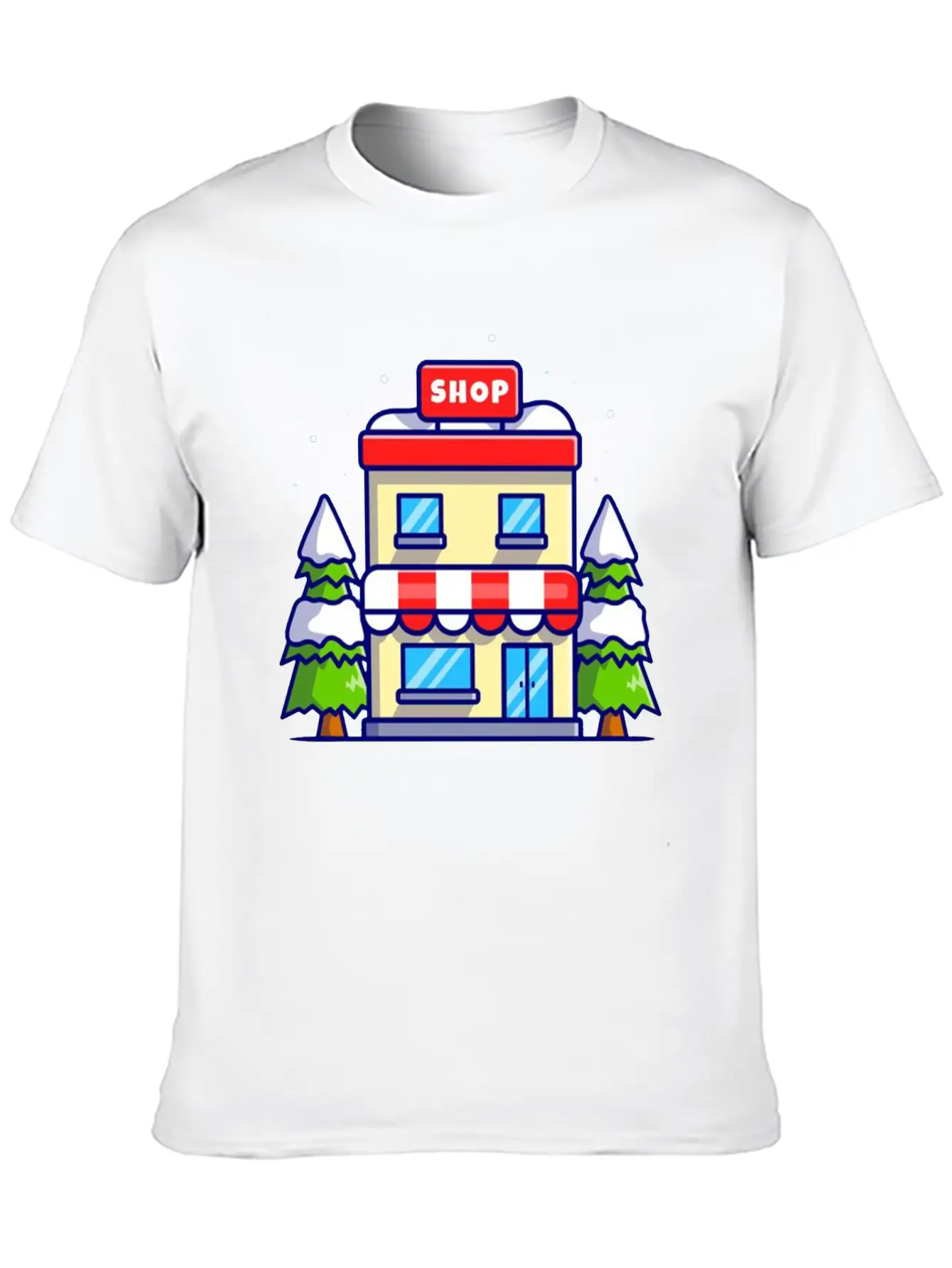 Shop Building In Winter Essential Cotton Tee For Daily Outfits – Unisex Style