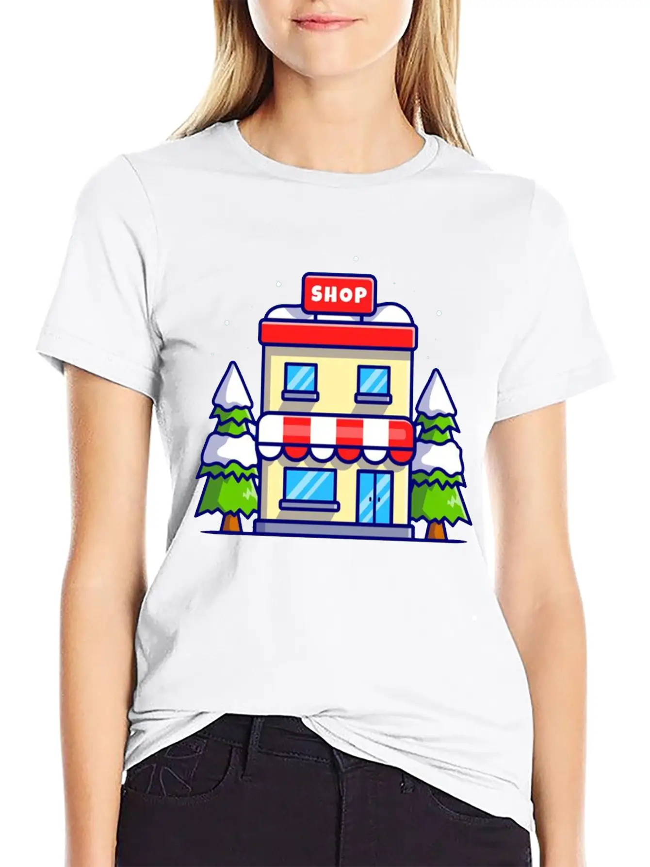 Shop Building In Winter Essential Cotton Tee For Daily Outfits – Unisex Style