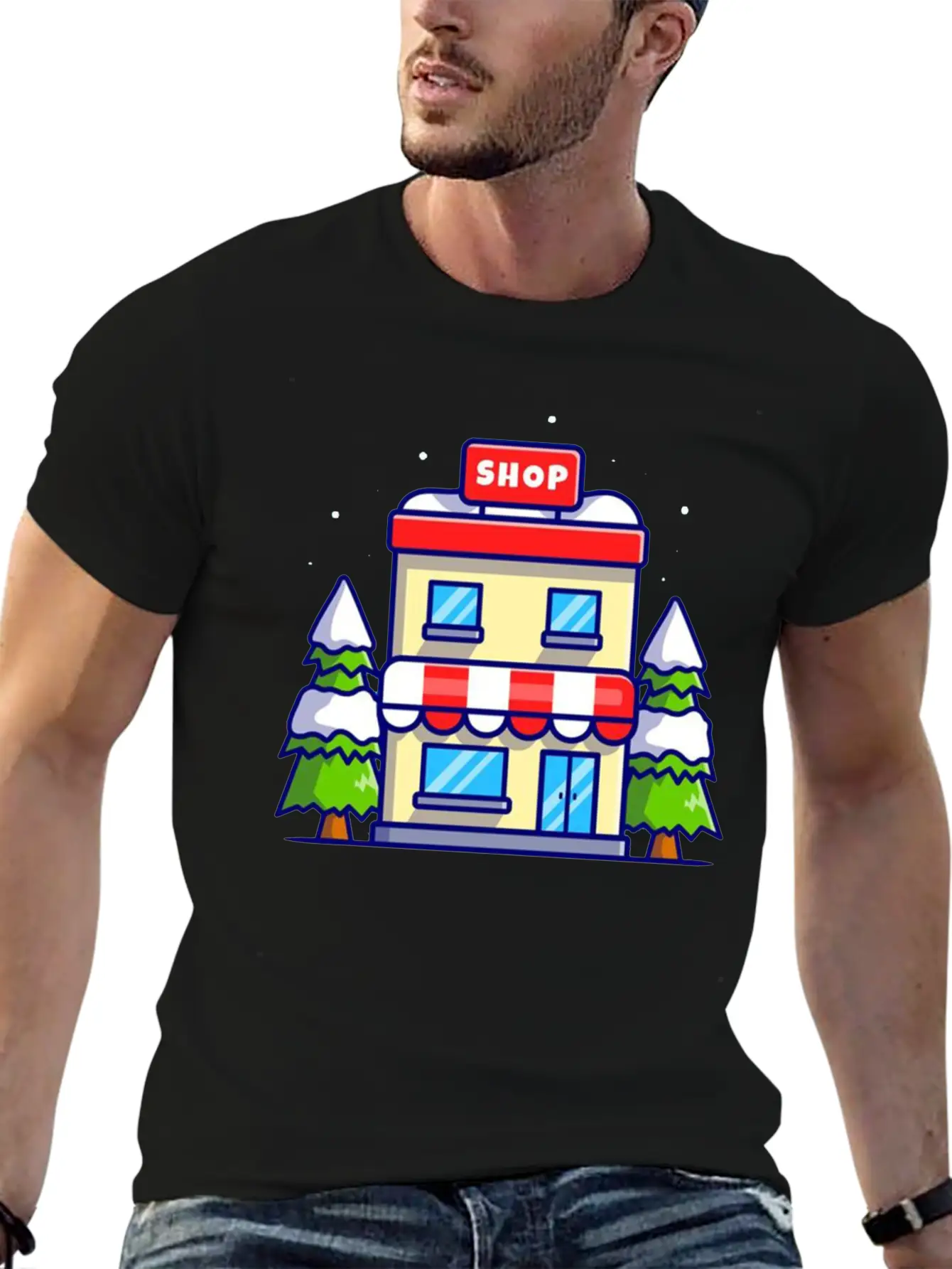 Shop Building In Winter Essential Cotton Tee For Daily Outfits – Unisex Style