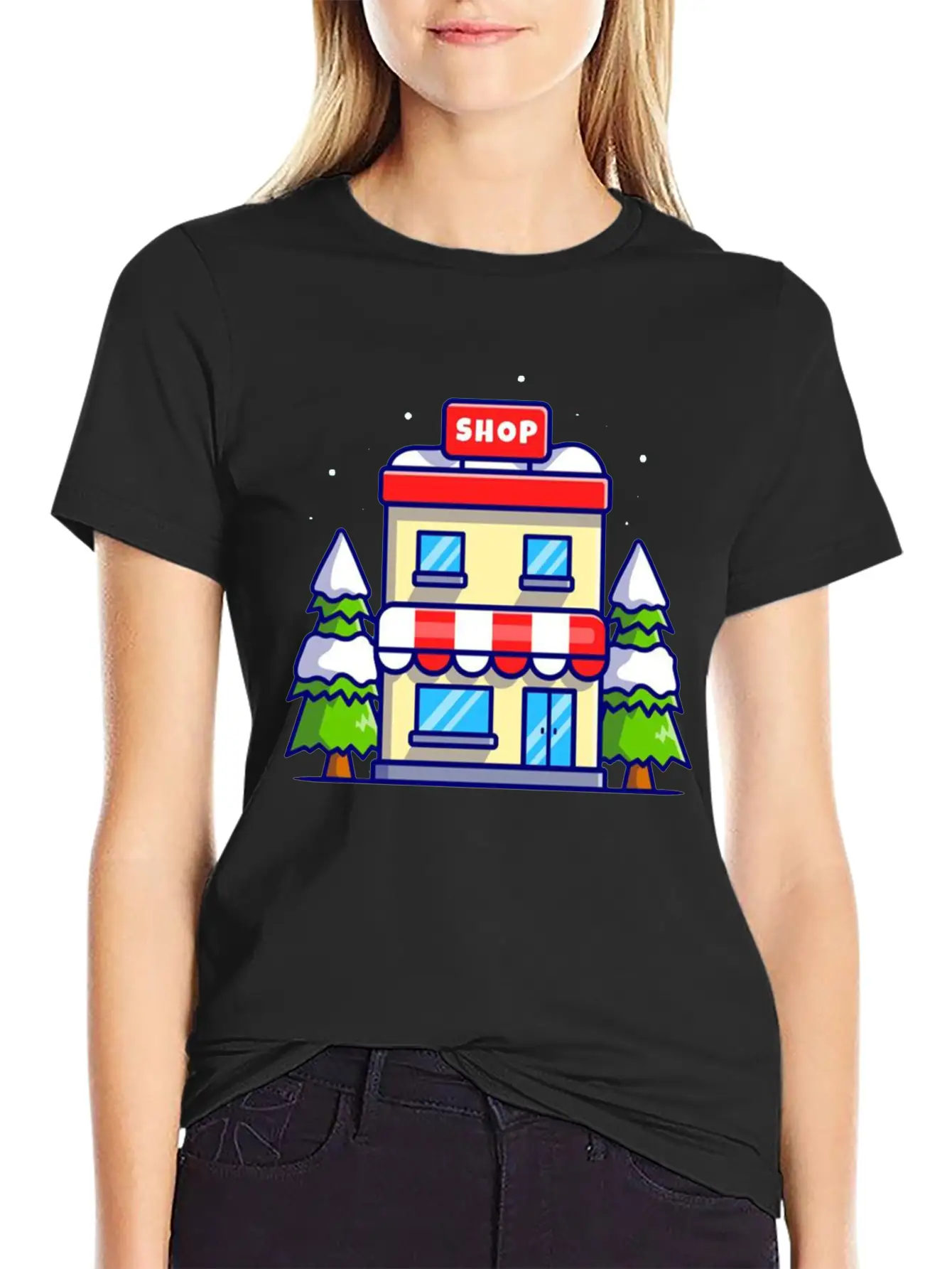 Shop Building In Winter Essential Cotton Tee For Daily Outfits – Unisex Style