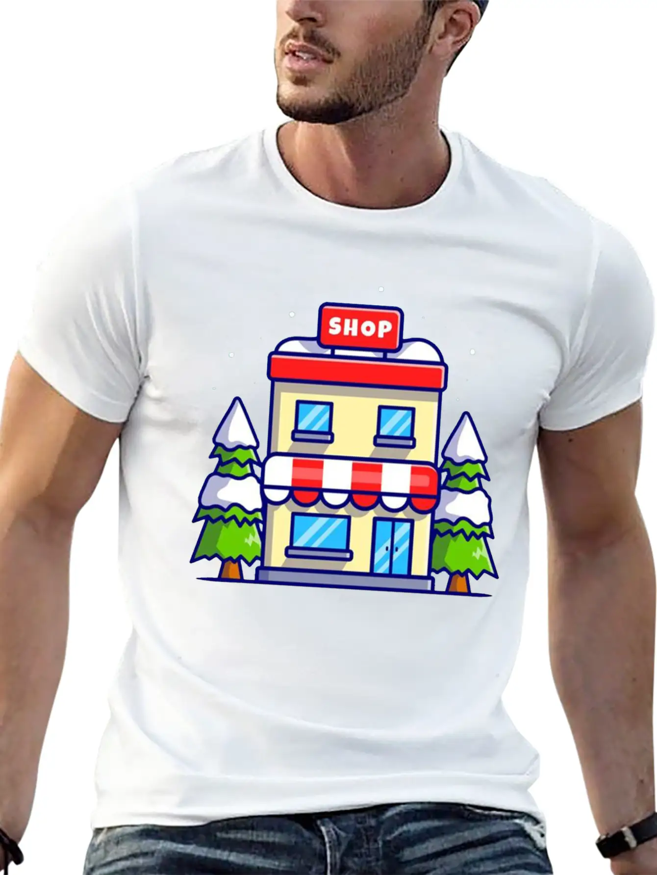Shop Building In Winter Essential Cotton Tee For Daily Outfits – Unisex Style
