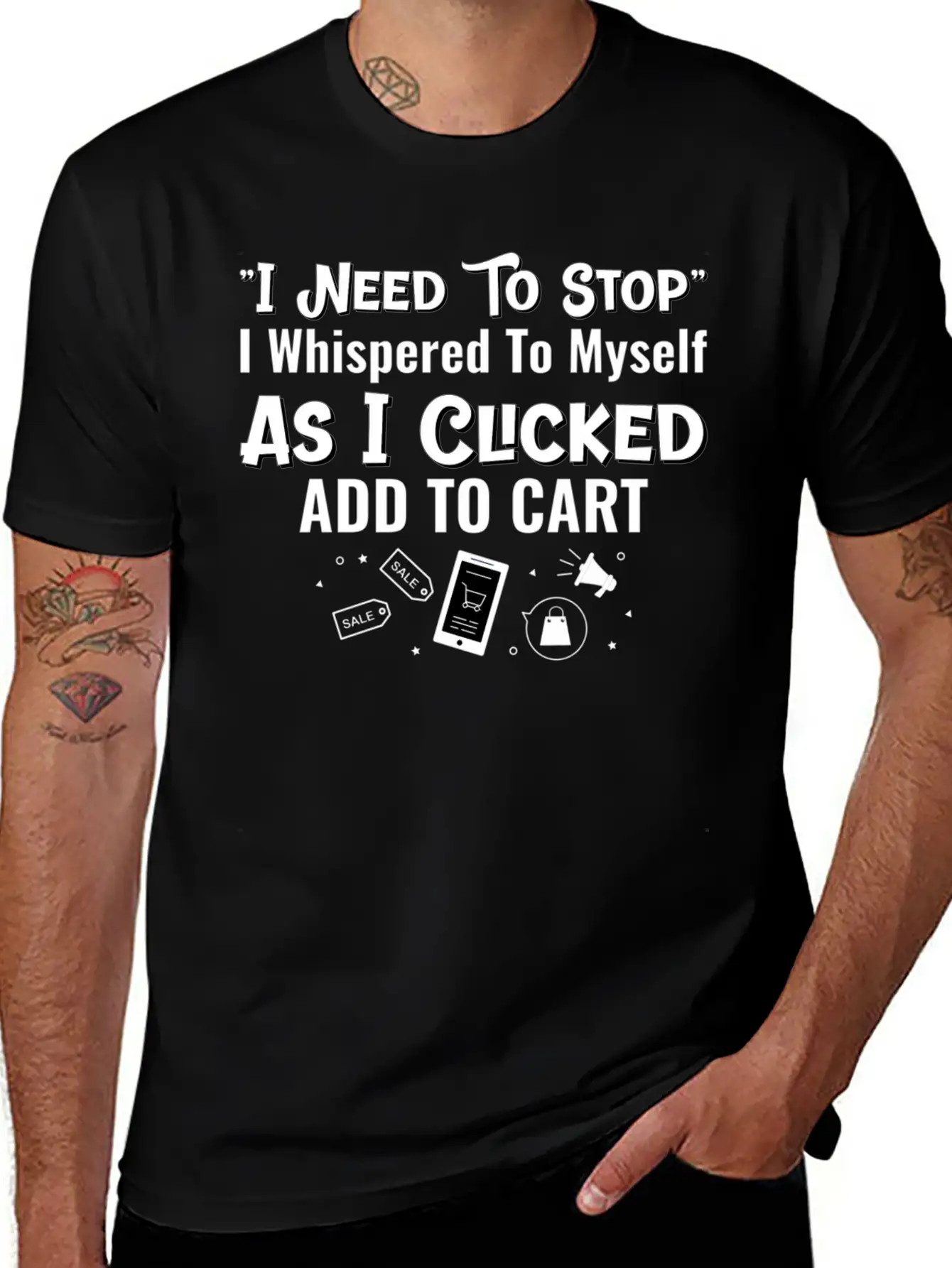 Shopaholic I Need To Stop Add To Cart Soft Cotton Short Sleeve Tee – Unisex Wardrobe Staple