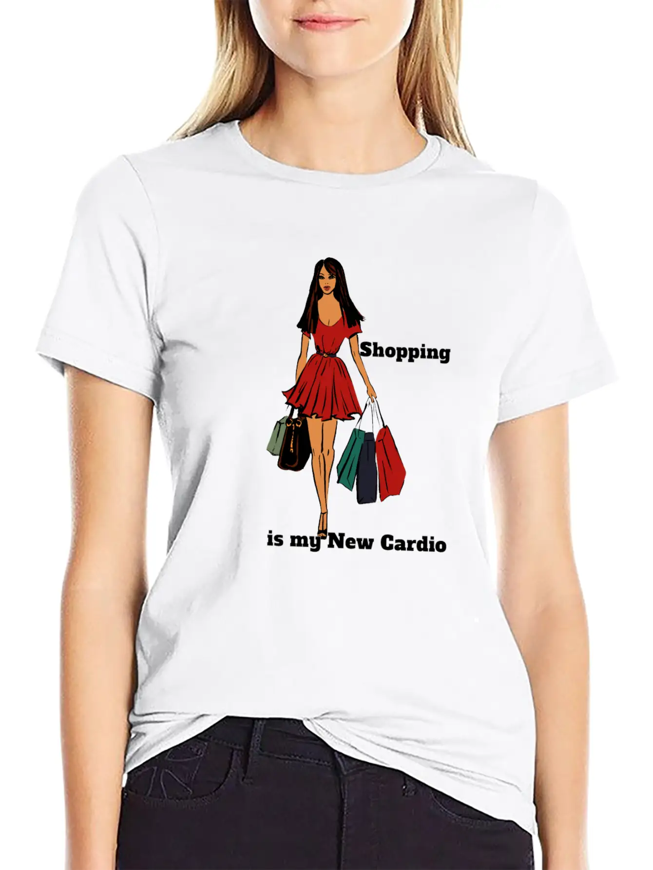 Shopping Cardio Essential Cotton Tee For Daily Outfits – Unisex Style