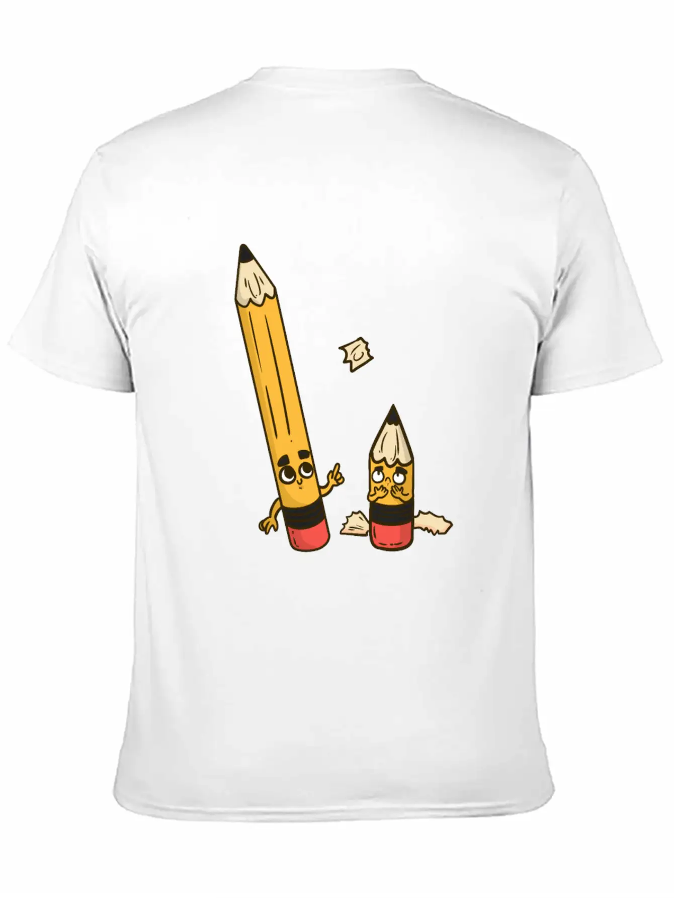 Short Pencil Comic Classic Fit Graphic Tee For Daily Comfort – Unisex Cotton Shirt
