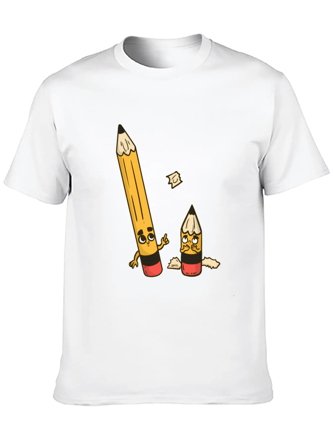 Short Pencil Comic Classic Fit Graphic Tee For Daily Comfort – Unisex Cotton Shirt