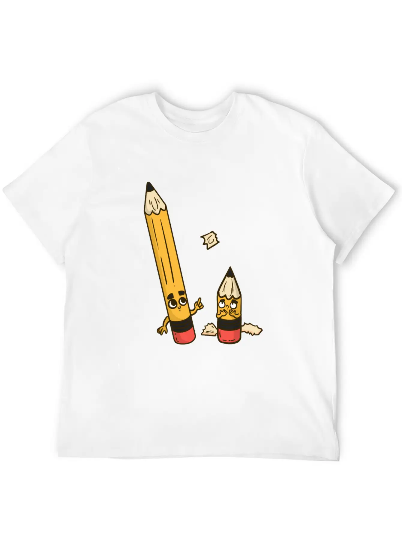 Short Pencil Comic Classic Fit Graphic Tee For Daily Comfort – Unisex Cotton Shirt