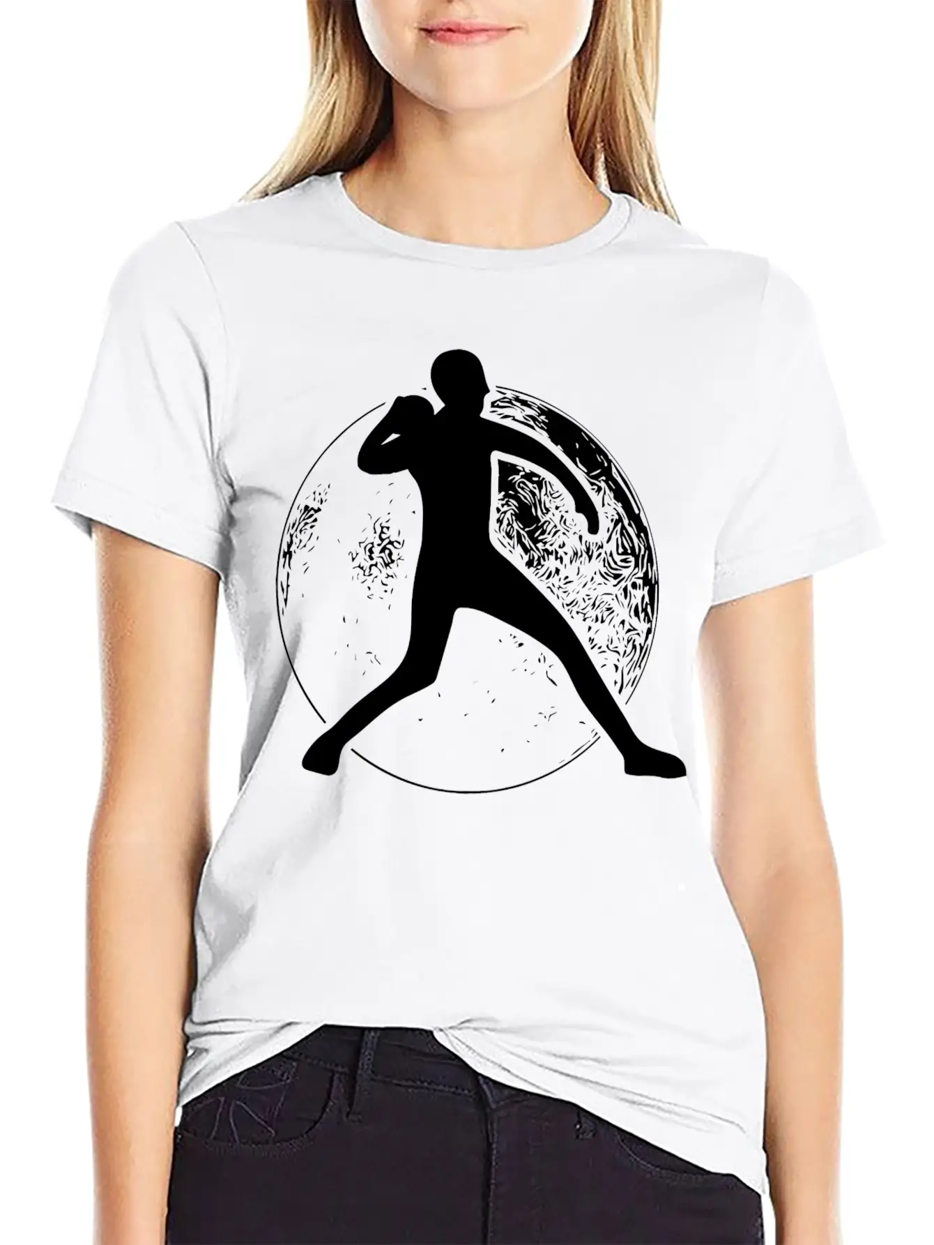 Shot Put Ball Retro Shot Put Athlete Throwing Modern Fit Casual T-Shirt – Clean And Versatile Design