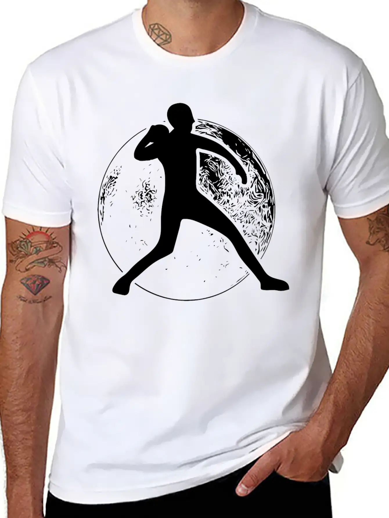 Shot Put Ball Retro Shot Put Athlete Throwing Modern Fit Casual T-Shirt – Clean And Versatile Design