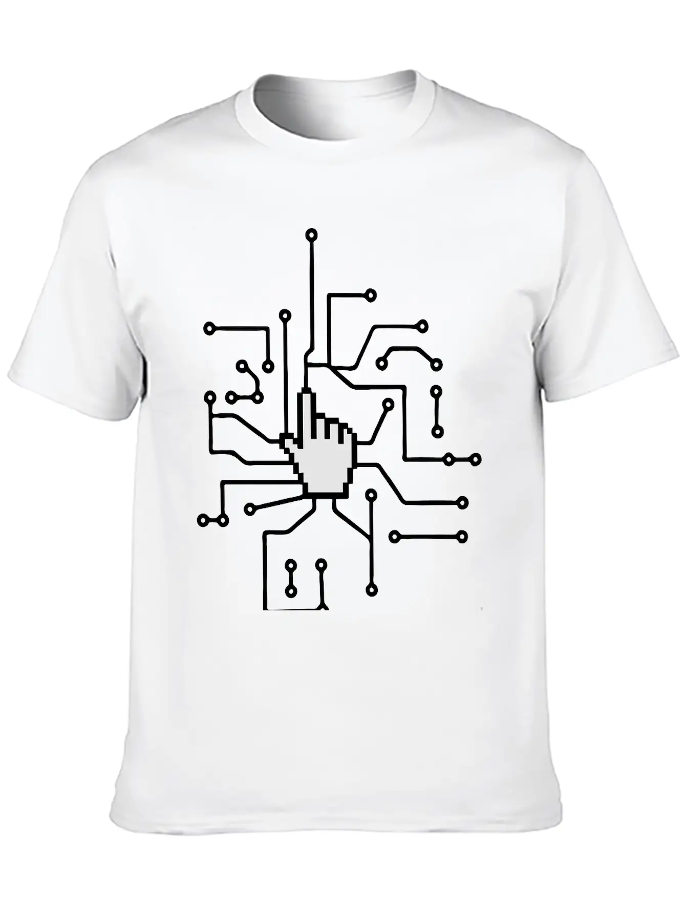 Show Mouse Hand Click Computer Pc Online Circuitry Essential Cotton Tee For Daily Outfits – Unisex Style
