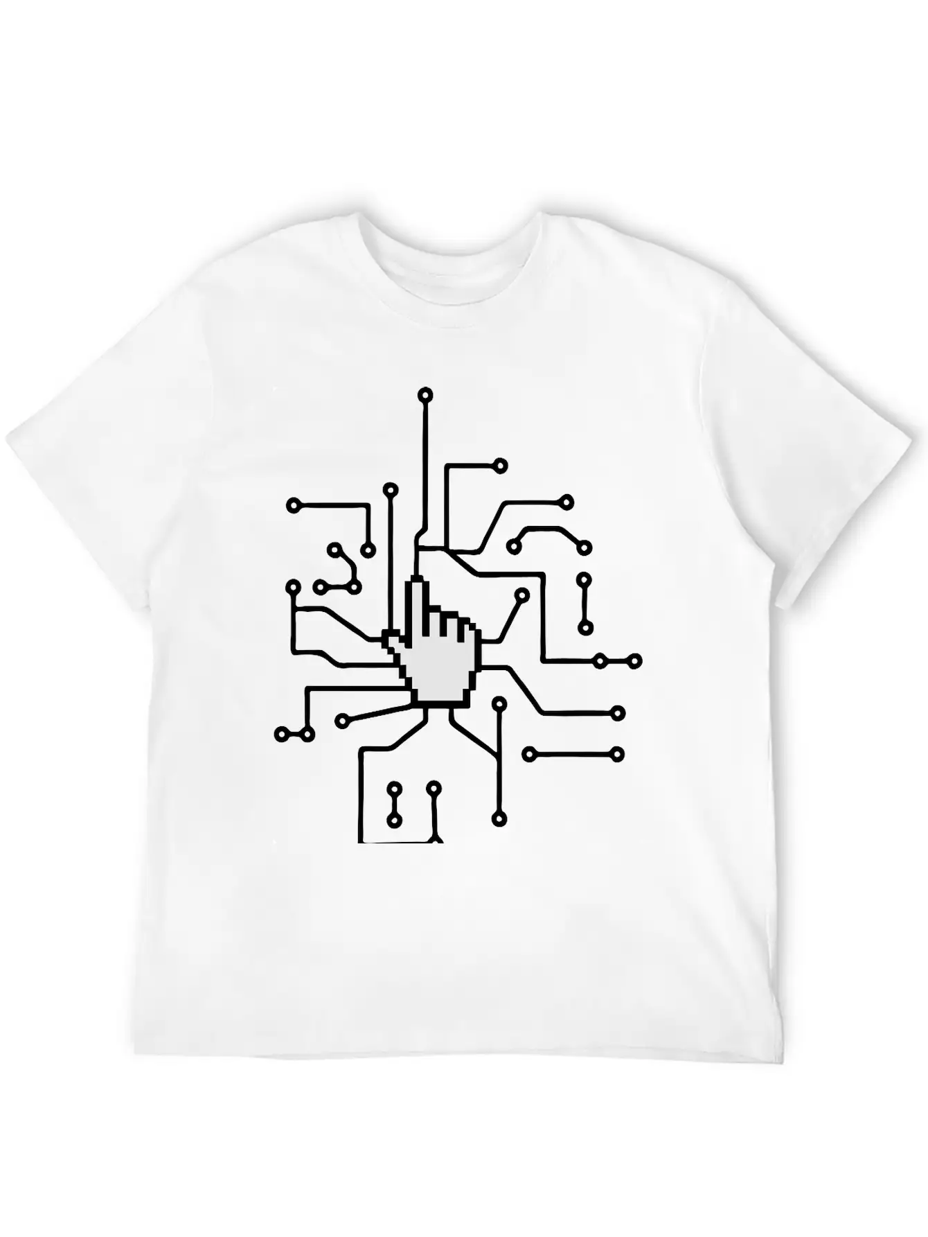 Show Mouse Hand Click Computer Pc Online Circuitry Essential Cotton Tee For Daily Outfits – Unisex Style
