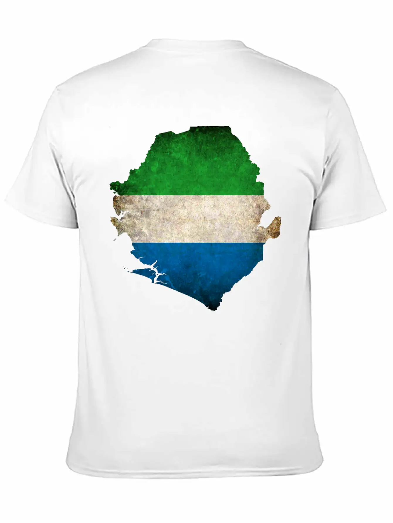 Sierra Leone Flag Map Relaxed Everyday Tee – Lightweight And Durable Cotton