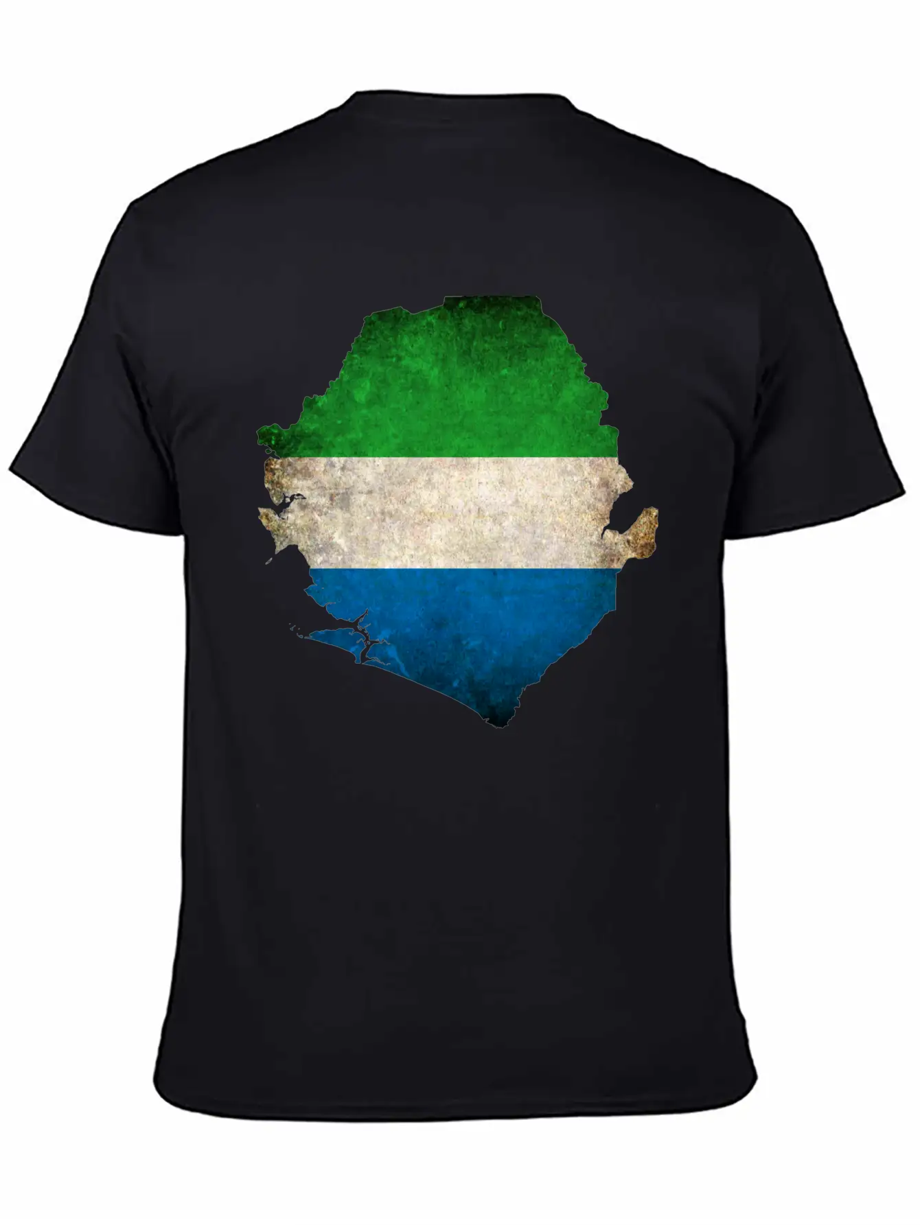 Sierra Leone Flag Map Relaxed Everyday Tee – Lightweight And Durable Cotton