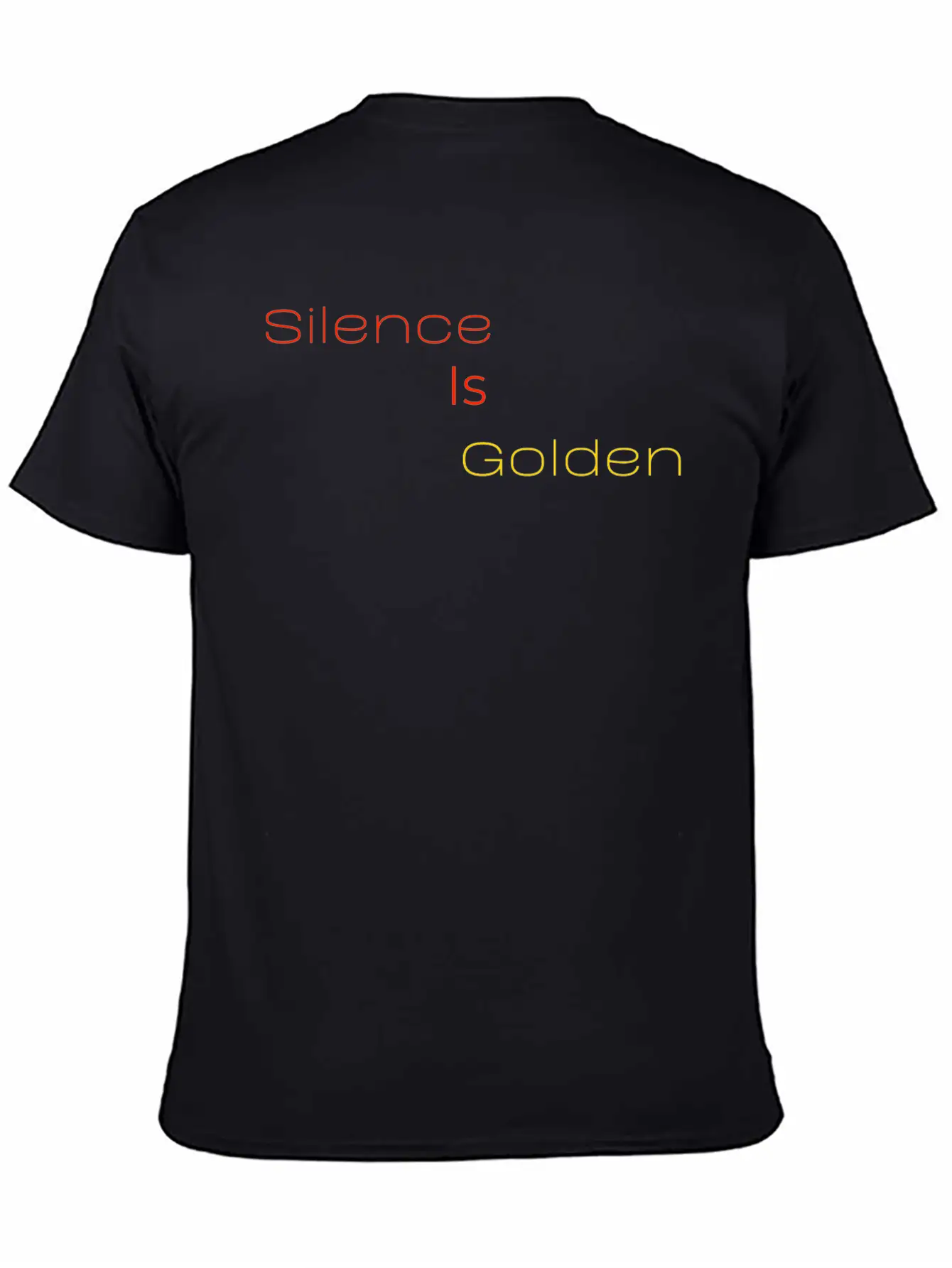 Silence Is Golden Red Unisex Casual T-Shirt ��� Clean Design For Daily Comfort