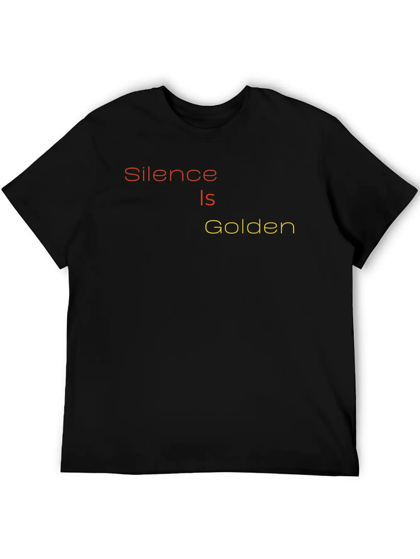 Silence Is Golden Red Unisex Casual T-Shirt ��� Clean Design For Daily Comfort