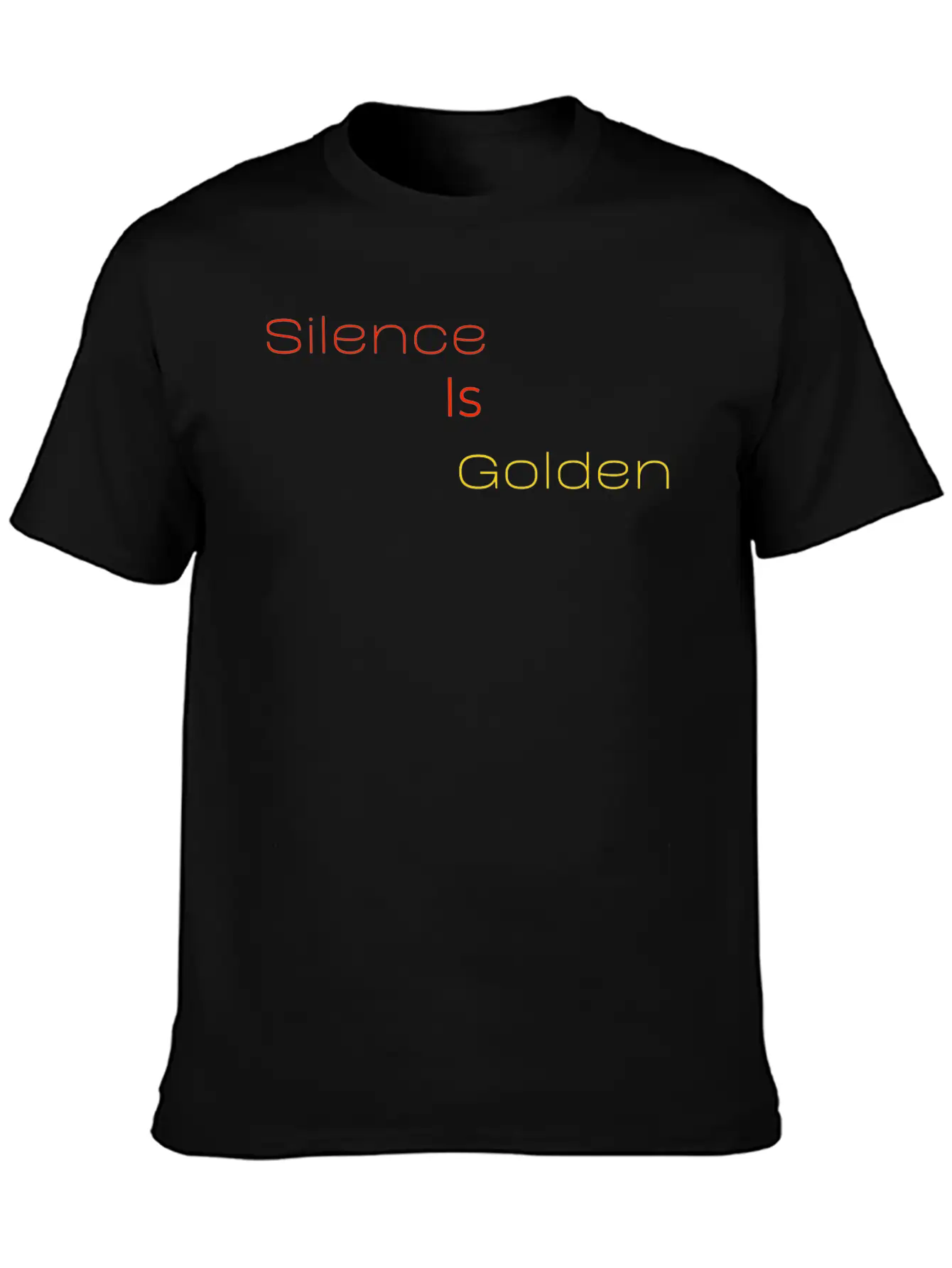 Silence Is Golden Red Unisex Casual T-Shirt ��� Clean Design For Daily Comfort