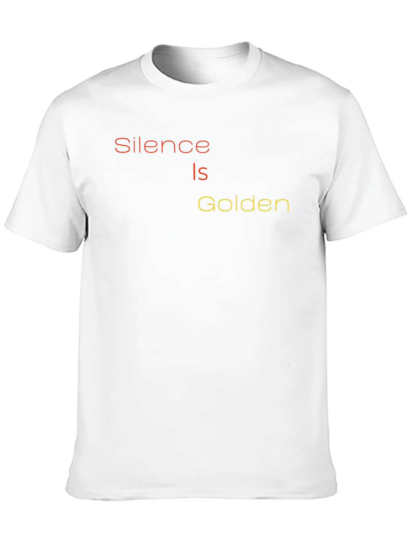 Silence Is Golden Red Unisex Casual T-Shirt ��� Clean Design For Daily Comfort