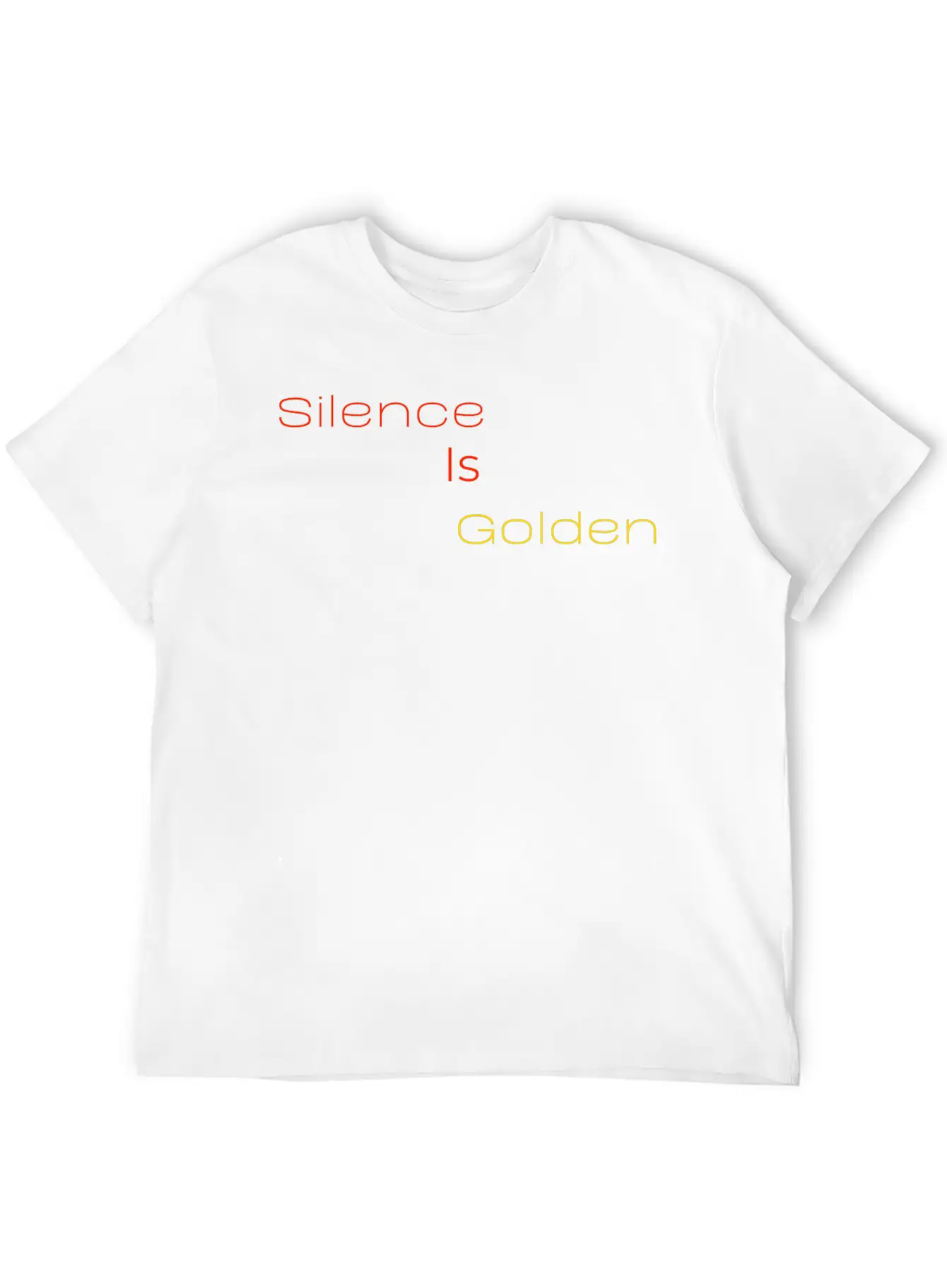 Silence Is Golden Red Unisex Casual T-Shirt ��� Clean Design For Daily Comfort