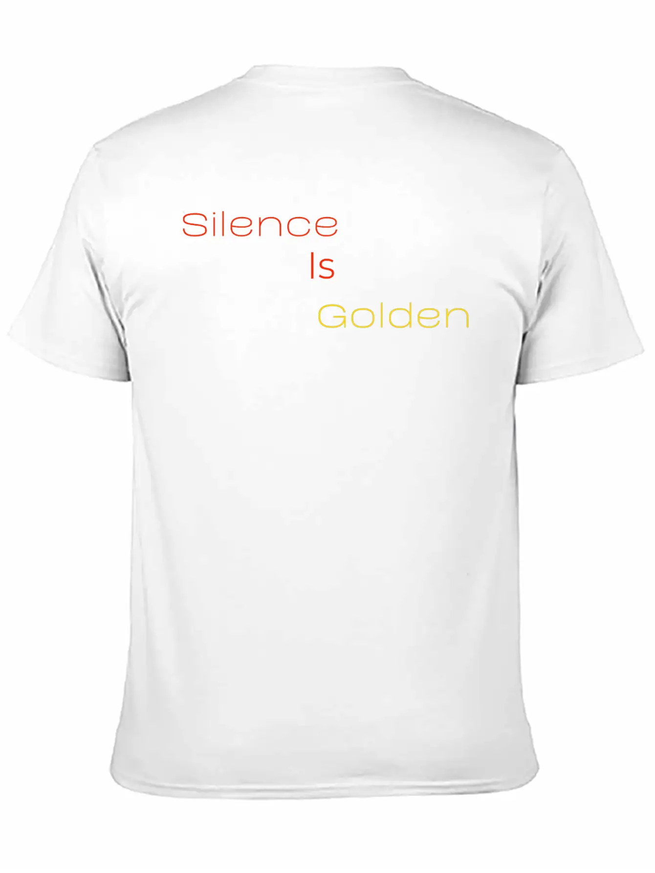 Silence Is Golden Red Unisex Casual T-Shirt ��� Clean Design For Daily Comfort
