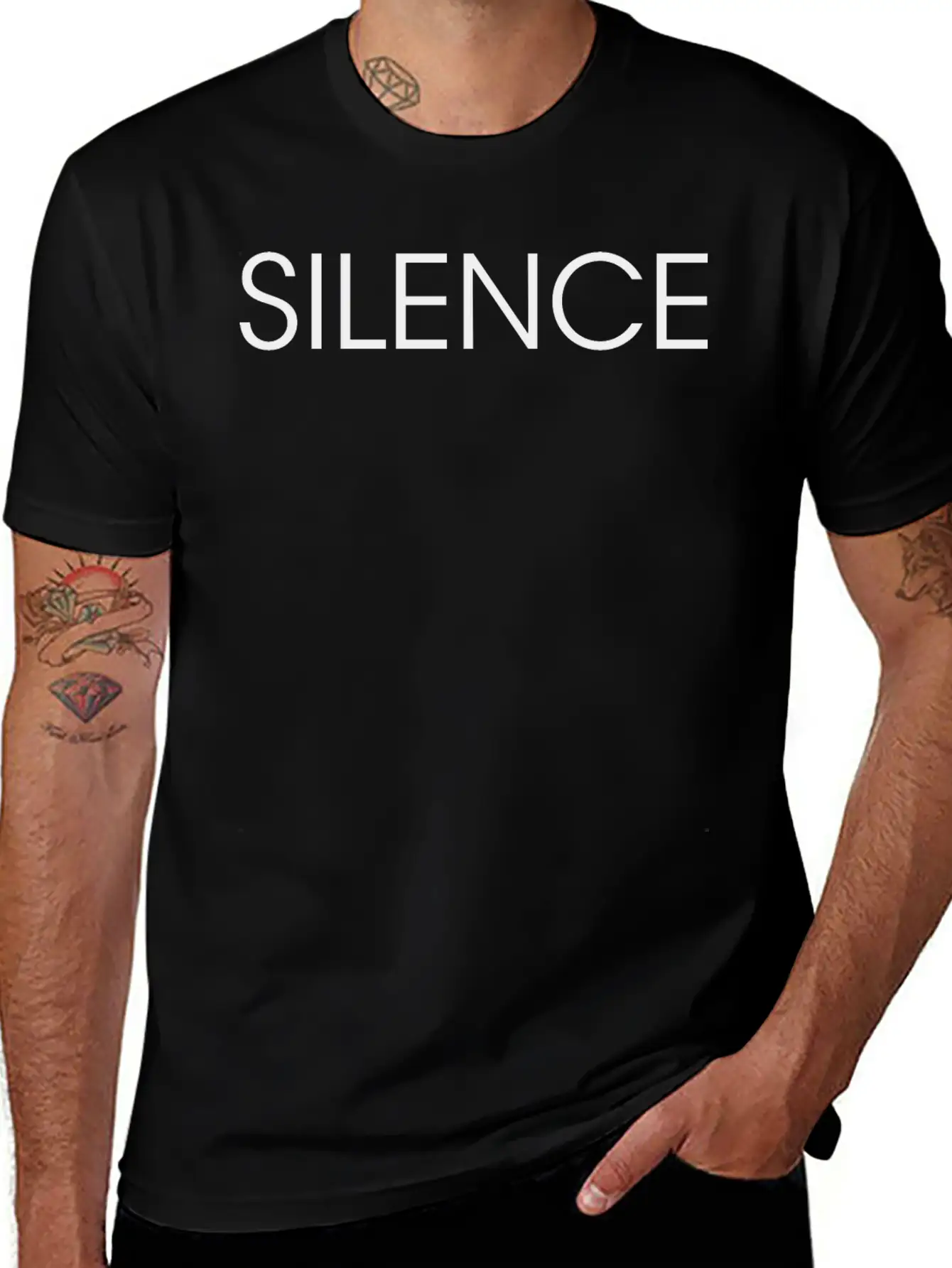 SILENCE Modern Fit Casual T-Shirt – Clean And Versatile Design