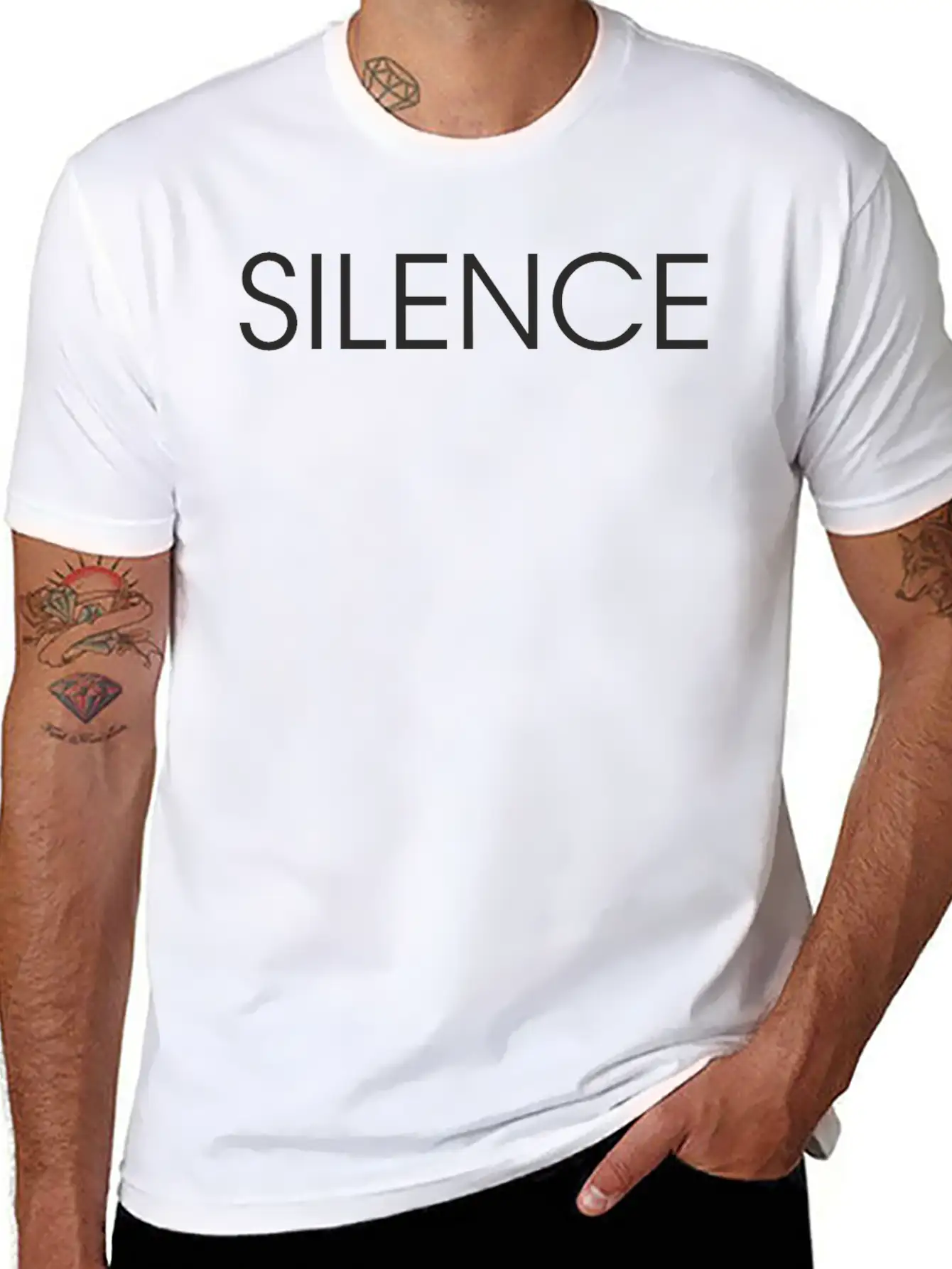 SILENCE Modern Fit Casual T-Shirt – Clean And Versatile Design