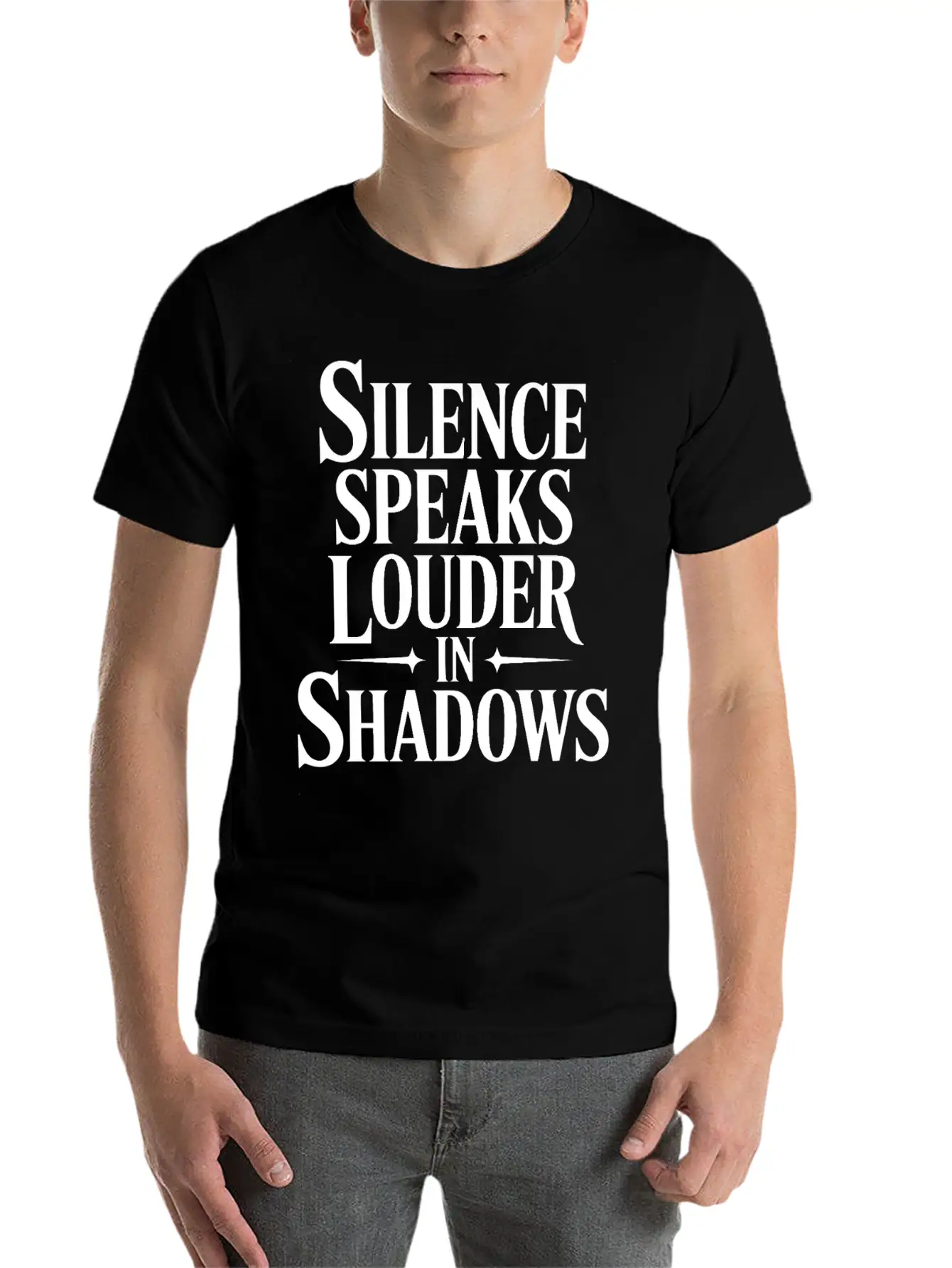Silence Speaks Louder In Shadows T Shrit Modern Fit Casual T-Shirt ��� Clean And Versatile Design