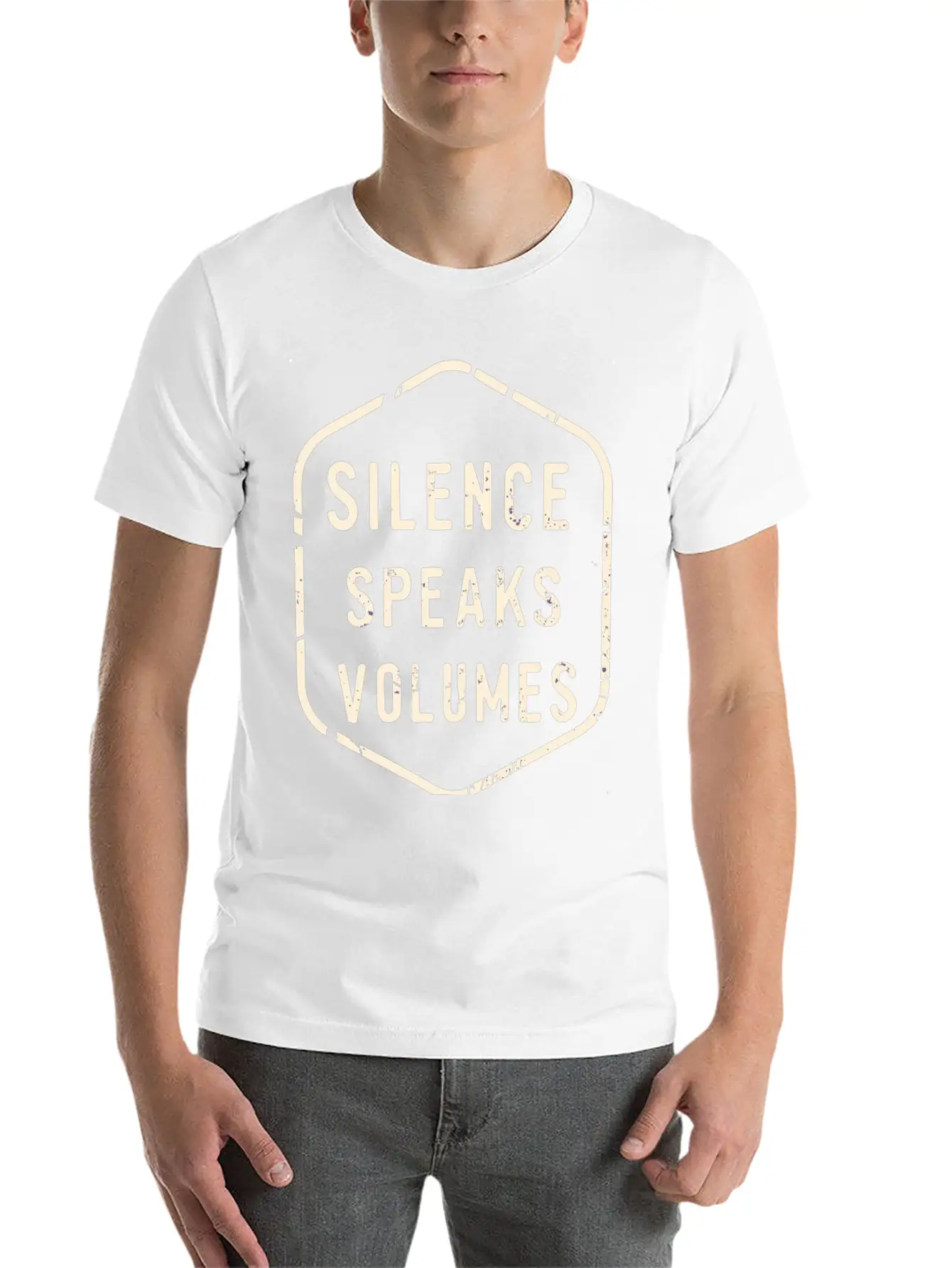 Silence Speaks Volumes Modern Fit Casual T-Shirt ��� Clean And Versatile Design