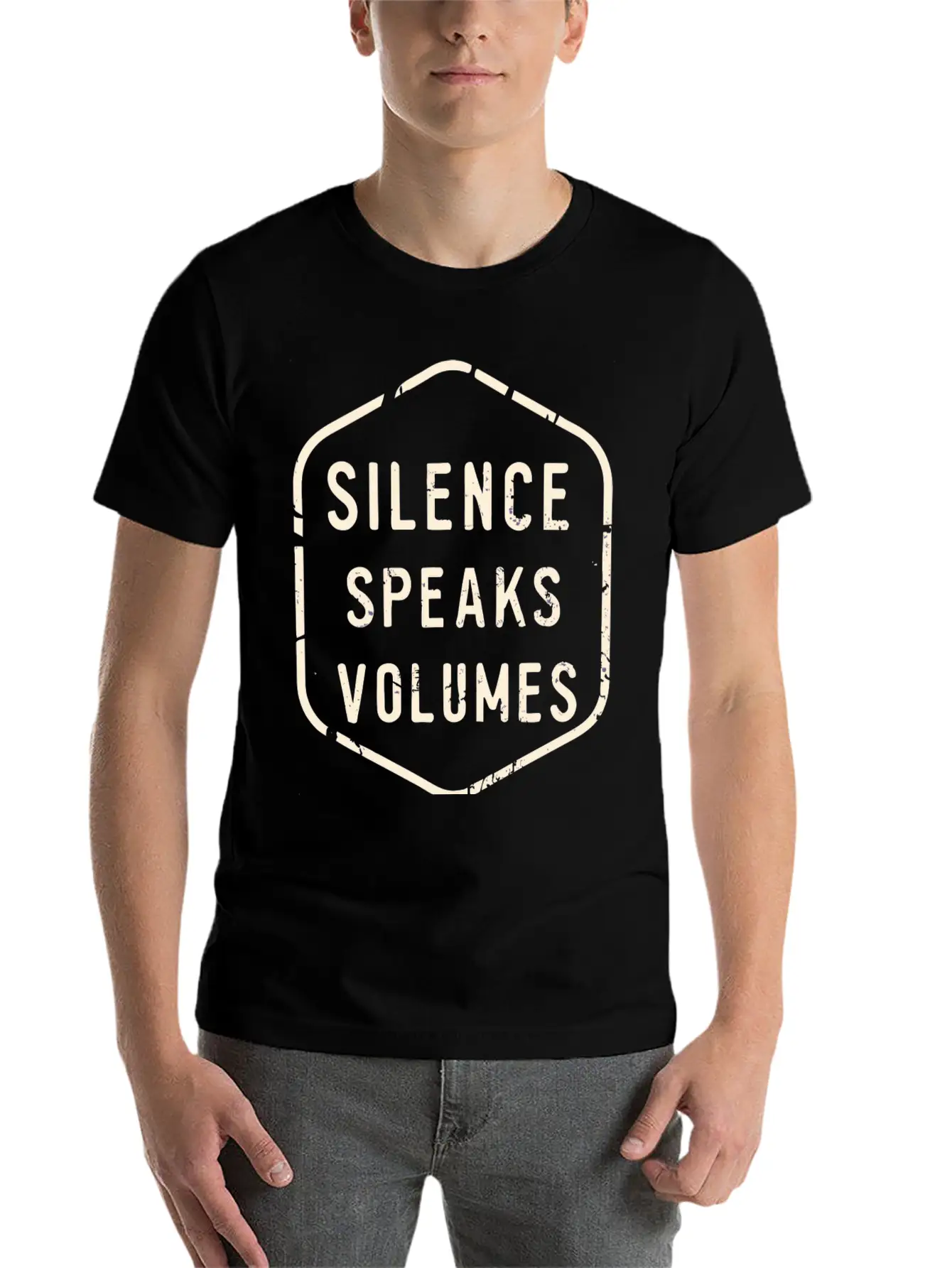 Silence Speaks Volumes Modern Fit Casual T-Shirt ��� Clean And Versatile Design