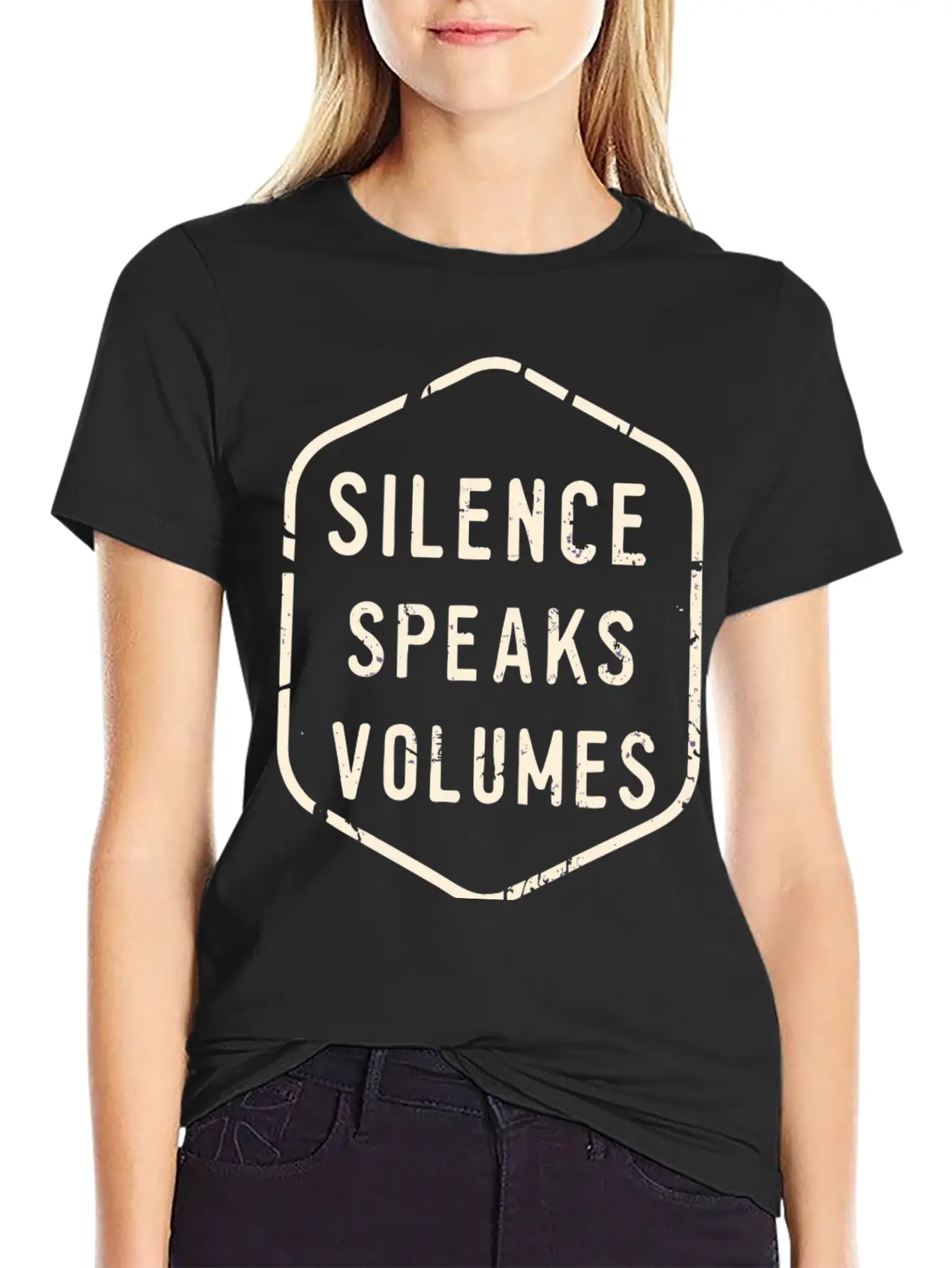 Silence Speaks Volumes Modern Fit Casual T-Shirt ��� Clean And Versatile Design
