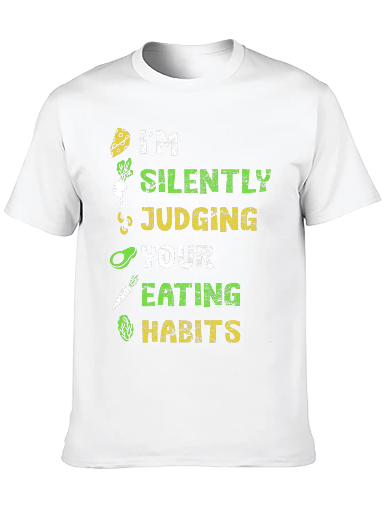Silently Judging Eating Habits Vegan Vegetarian Lightweight Cotton T-Shirt – Daily Comfort Graphic Shirt