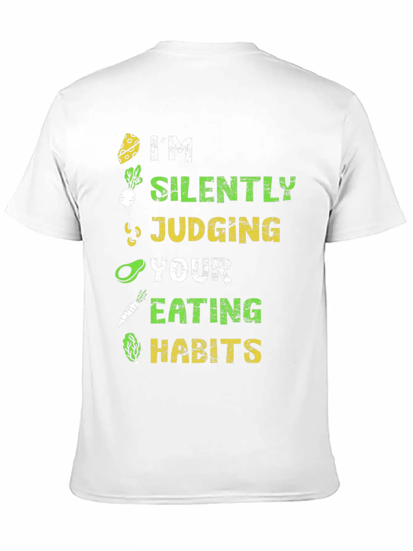 Silently Judging Eating Habits Vegan Vegetarian Lightweight Cotton T-Shirt – Daily Comfort Graphic Shirt