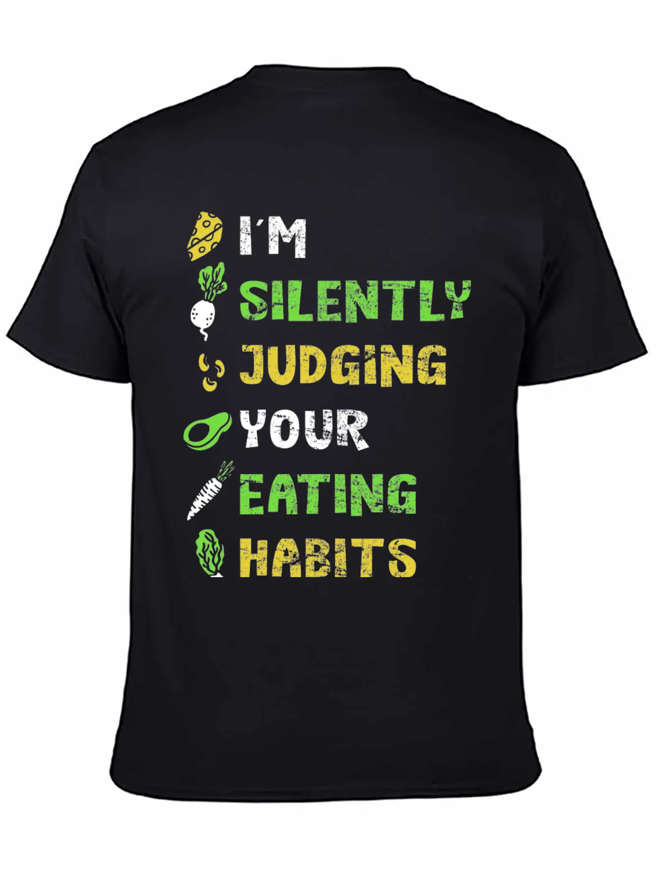 Silently Judging Eating Habits Vegan Vegetarian Lightweight Cotton T-Shirt – Daily Comfort Graphic Shirt