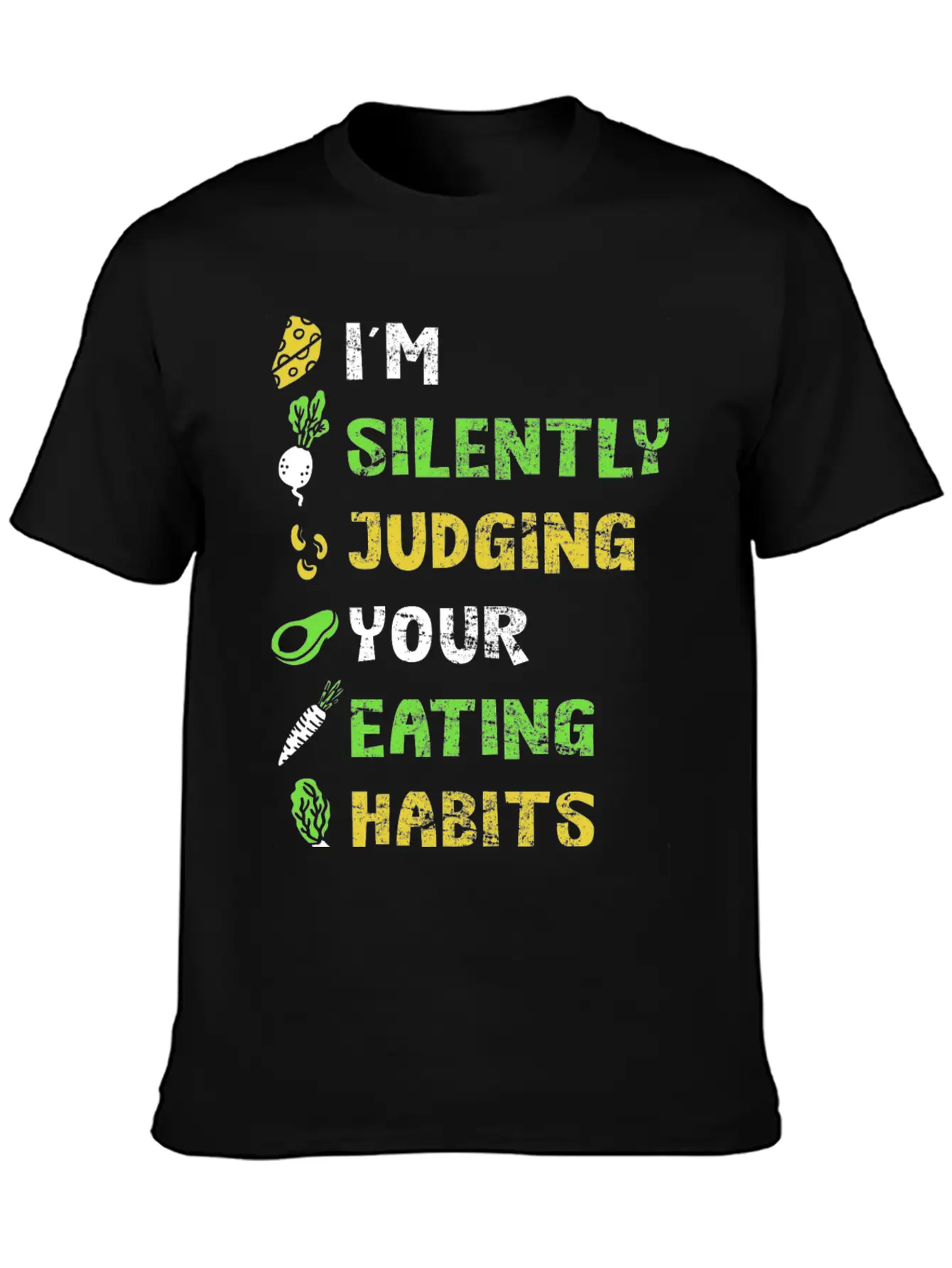 Silently Judging Eating Habits Vegan Vegetarian Lightweight Cotton T-Shirt – Daily Comfort Graphic Shirt
