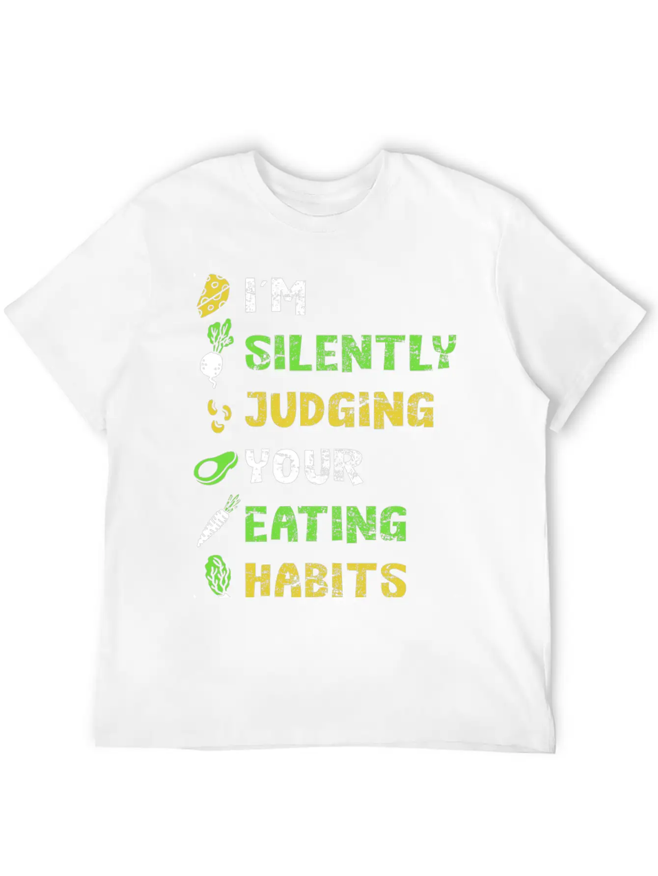 Silently Judging Eating Habits Vegan Vegetarian Lightweight Cotton T-Shirt – Daily Comfort Graphic Shirt