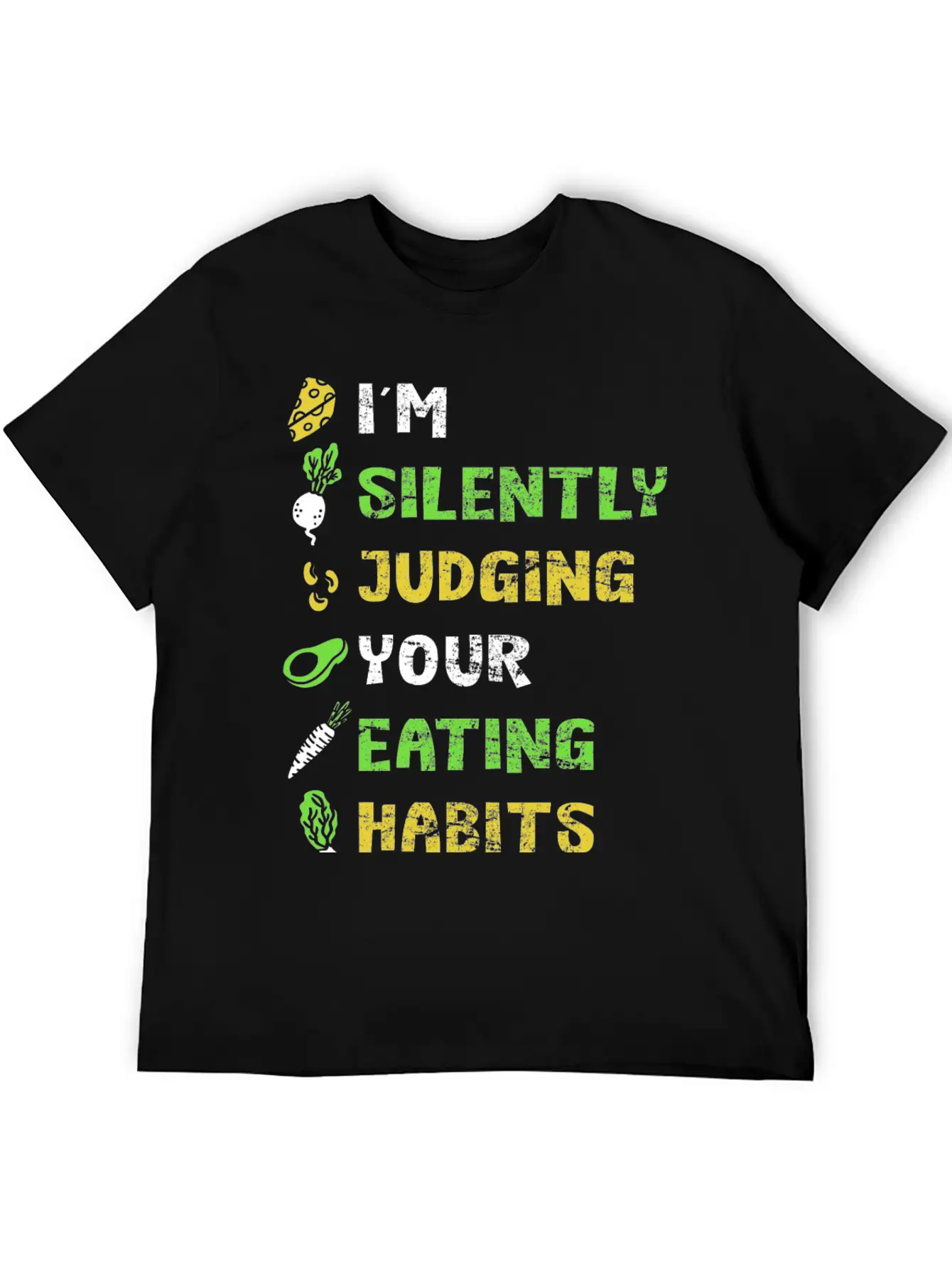 Silently Judging Eating Habits Vegan Vegetarian Lightweight Cotton T-Shirt – Daily Comfort Graphic Shirt