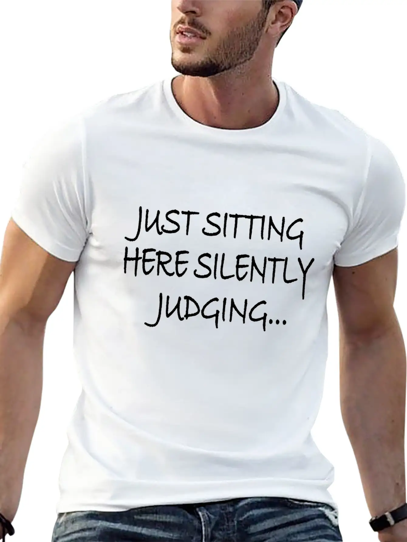 Silently Judging Relaxed Everyday Tee – Lightweight And Durable Cotton