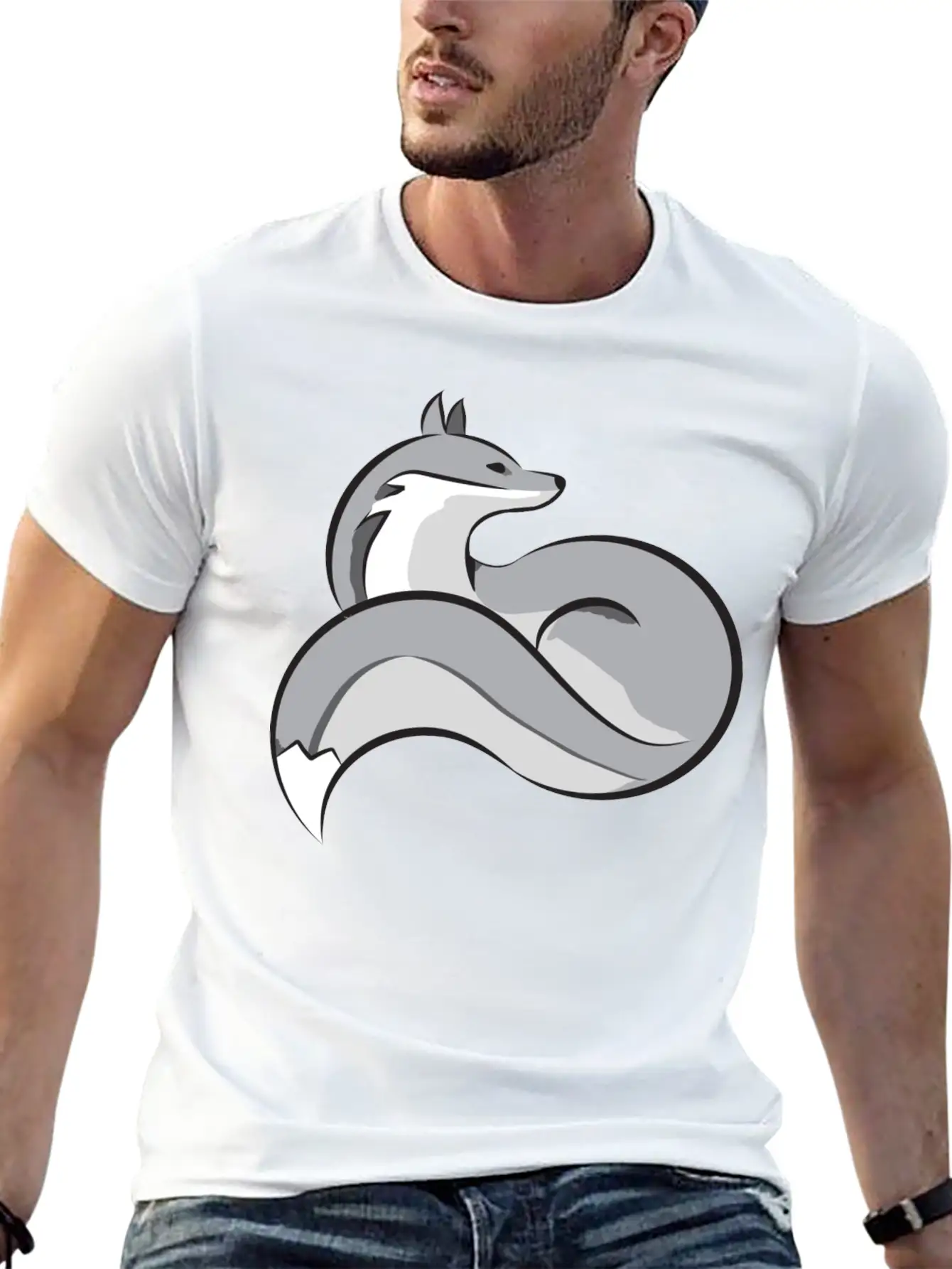 Silver Fox Essential Cotton Tee For Daily Outfits – Unisex Style