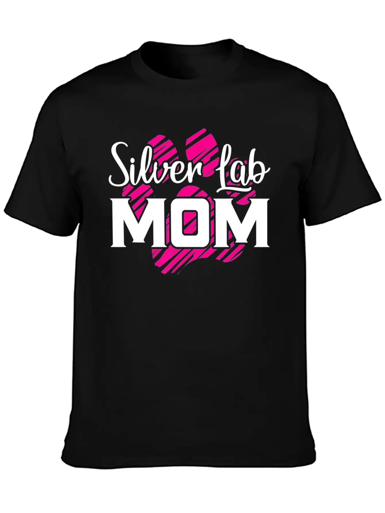 Silver Lab Mom Gifts For Far Mama Dog Lovers Lightweight Cotton T-Shirt – Daily Comfort Graphic Shirt