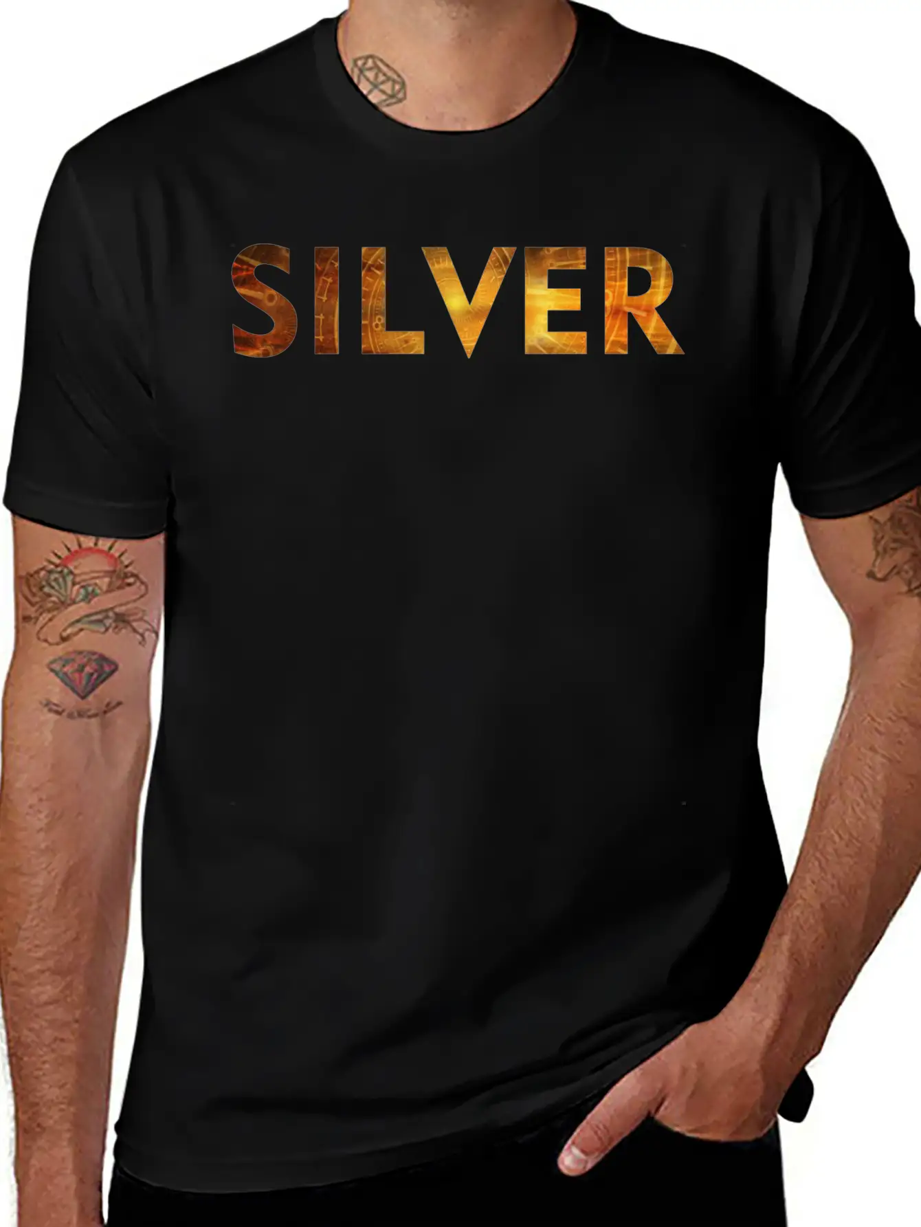 Silver Logo Design Relaxed Everyday Tee – Lightweight And Durable Cotton