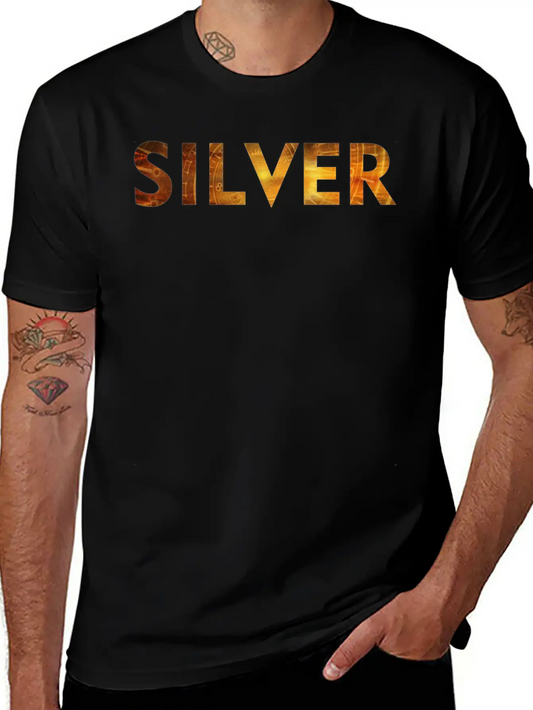 Silver Logo Design Relaxed Everyday Tee – Lightweight And Durable Cotton