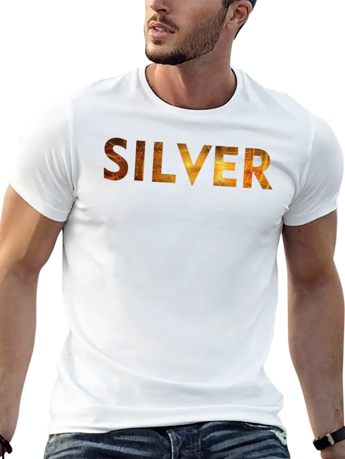 Silver Logo Design Relaxed Everyday Tee – Lightweight And Durable Cotton