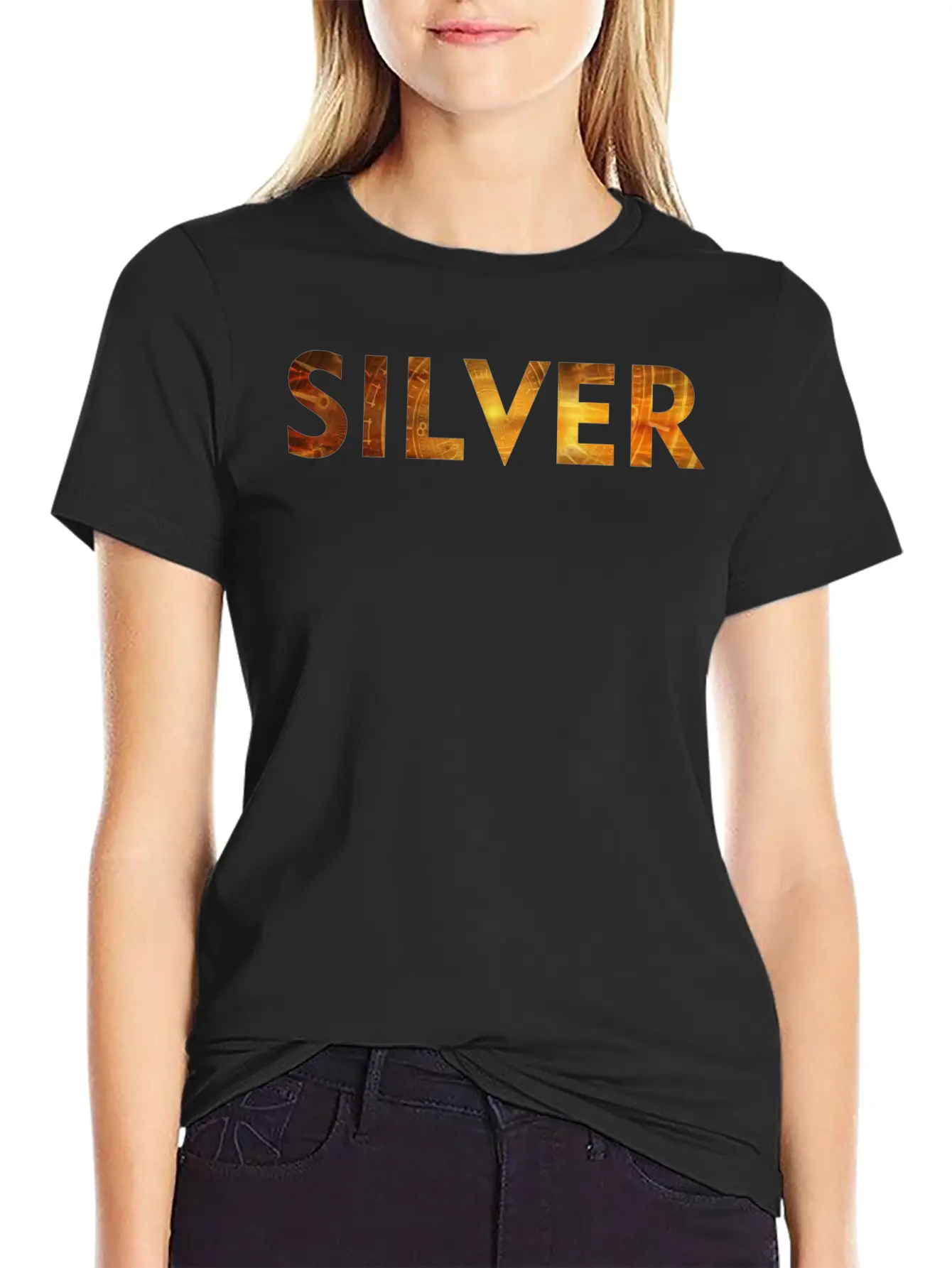 Silver Logo Design Relaxed Everyday Tee – Lightweight And Durable Cotton