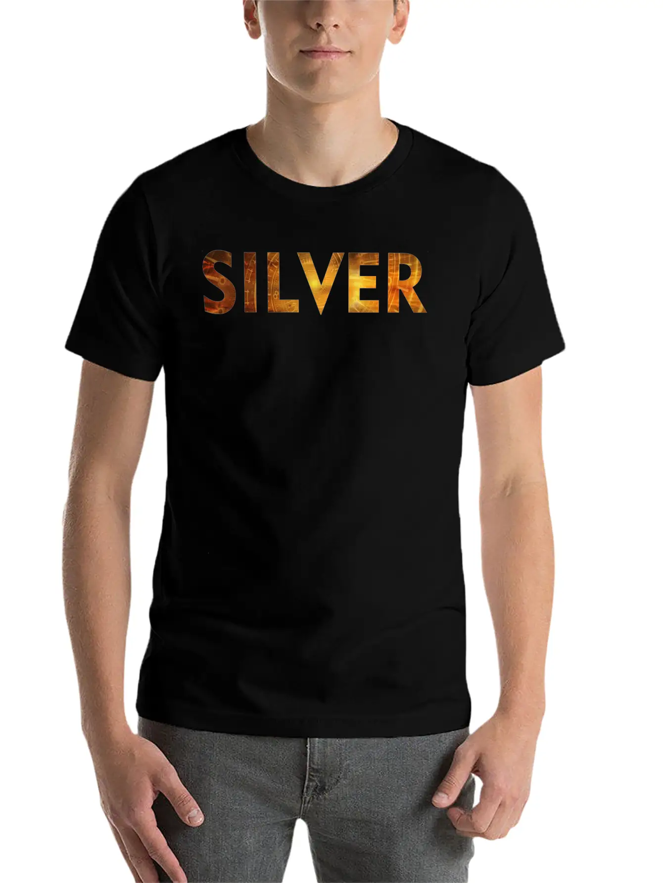 Silver Logo Design Relaxed Everyday Tee – Lightweight And Durable Cotton