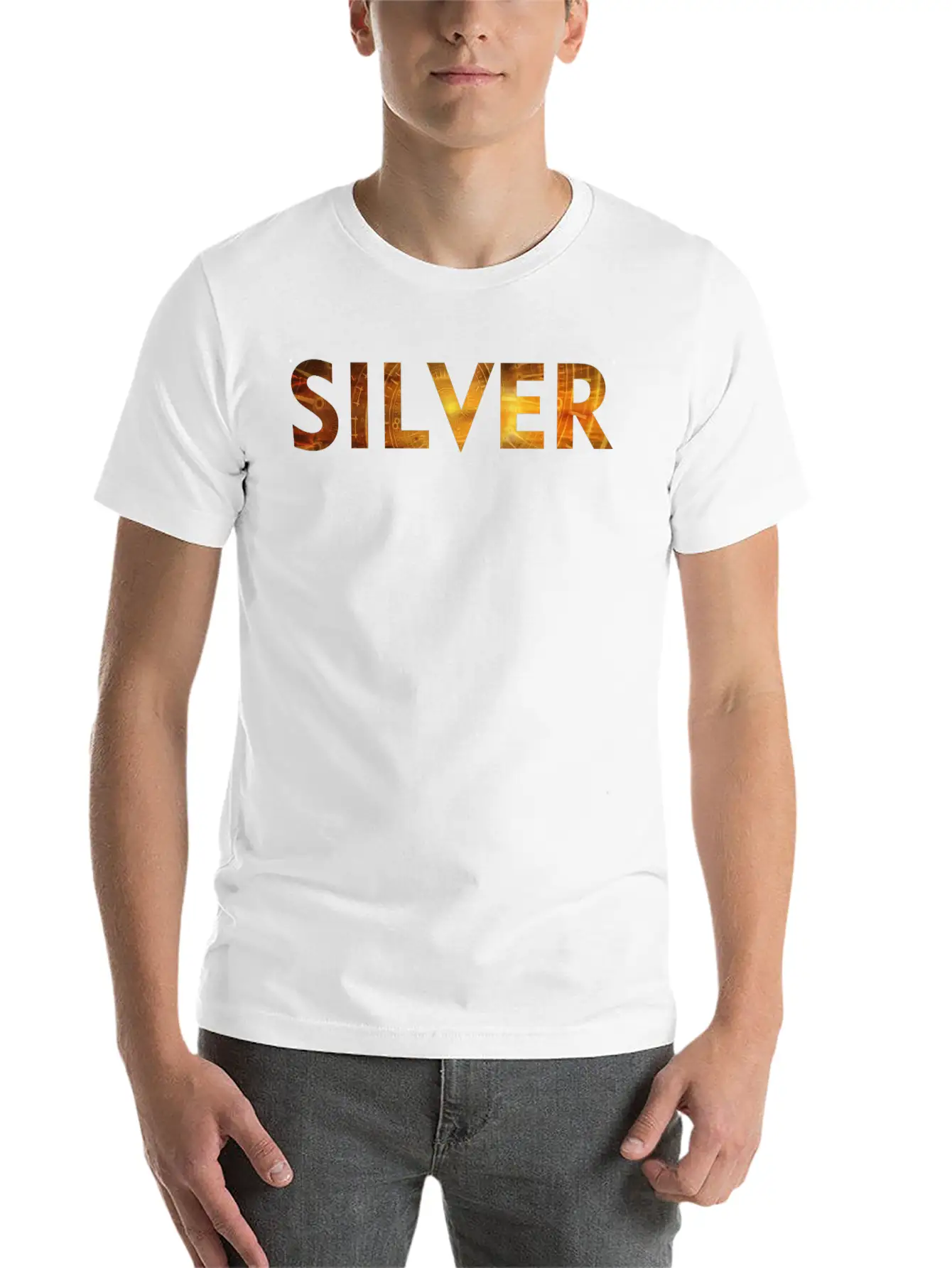Silver Logo Design Relaxed Everyday Tee – Lightweight And Durable Cotton