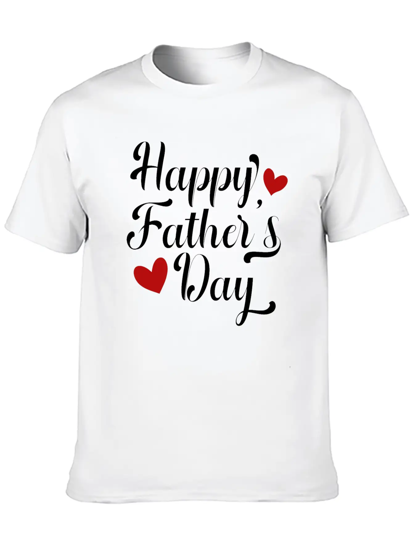 Simple And Elegant Happy Father's Day Calligraphy Modern Fit Casual T-Shirt ��� Clean And Versatile Design