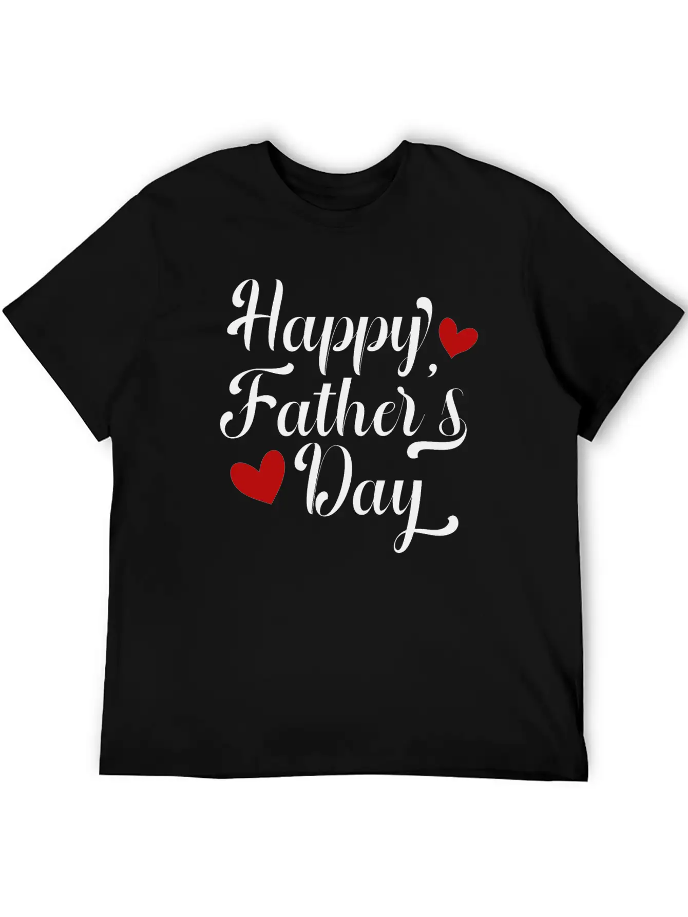 Simple And Elegant Happy Father's Day Calligraphy Modern Fit Casual T-Shirt ��� Clean And Versatile Design
