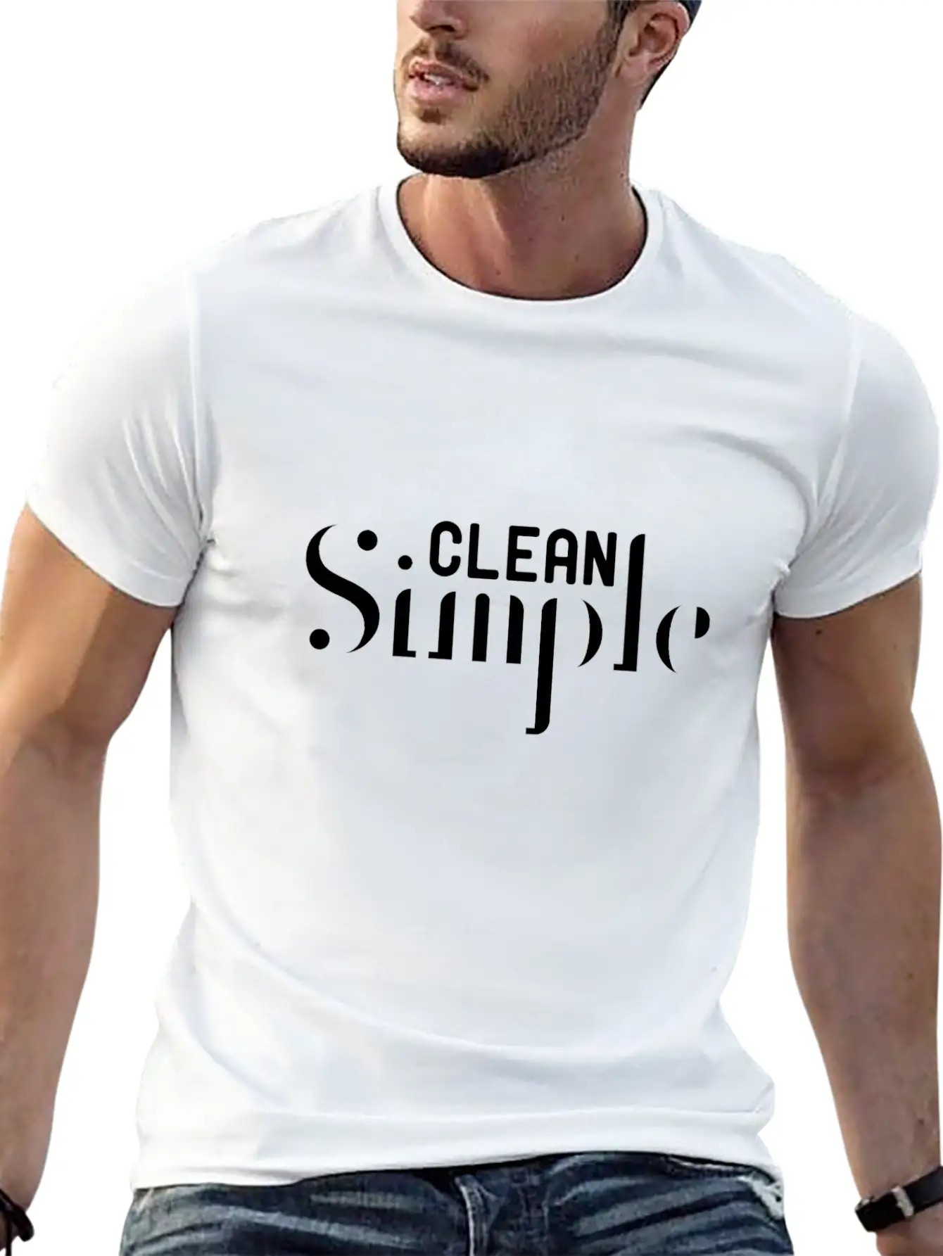 Simple Clean Abstract2 Lightweight Cotton T-Shirt – Daily Comfort Graphic Shirt