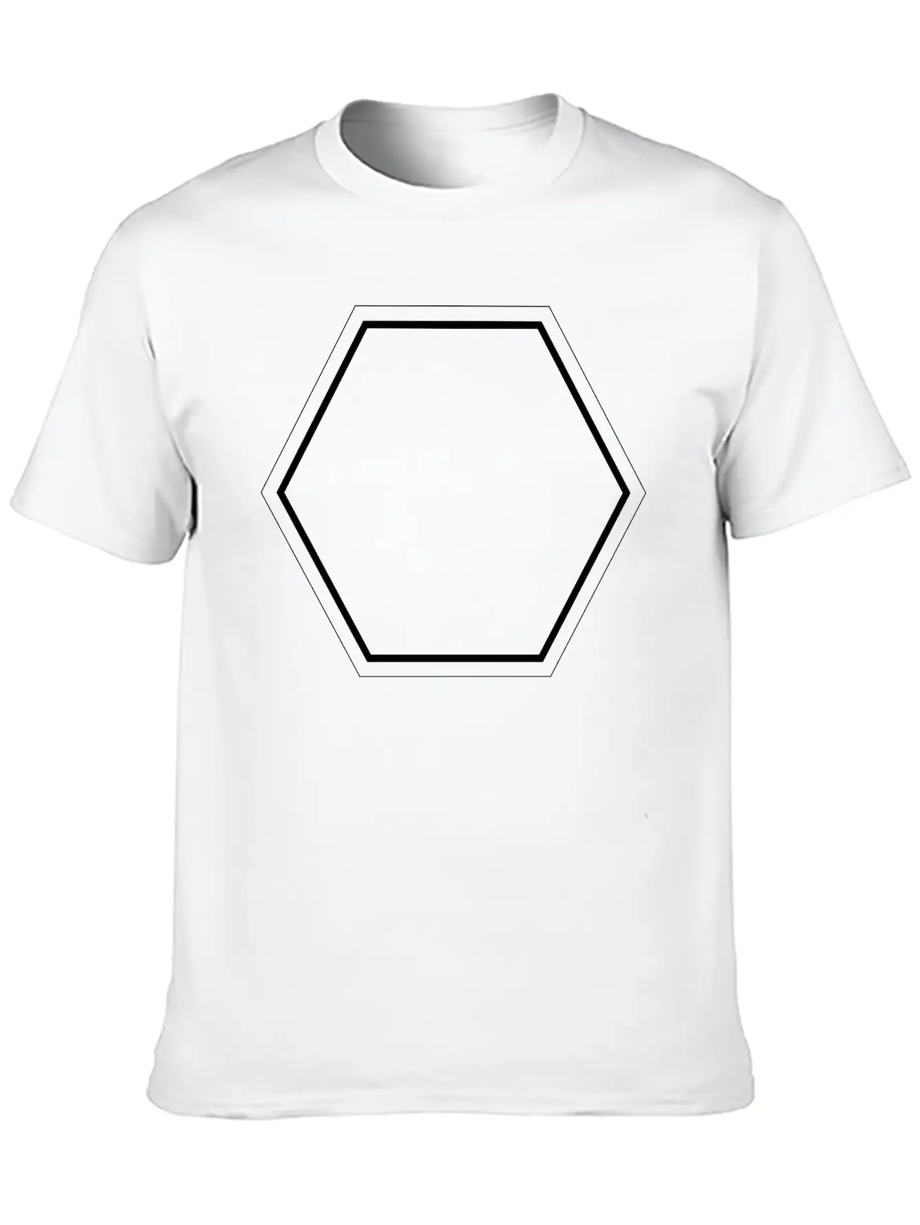 Simple Hexagon Soft Cotton Short Sleeve Tee – Unisex Wardrobe Staple