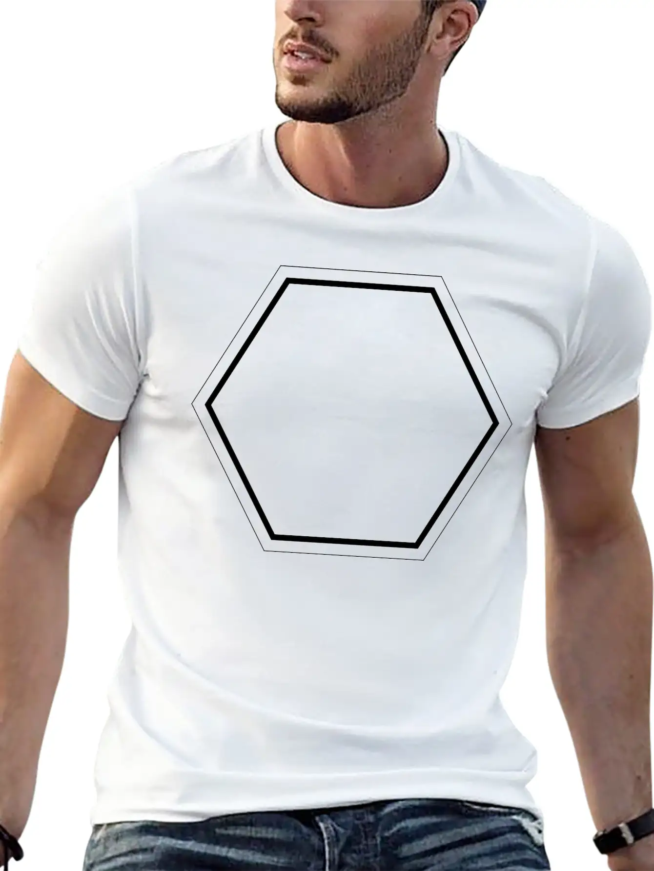 Simple Hexagon Soft Cotton Short Sleeve Tee – Unisex Wardrobe Staple